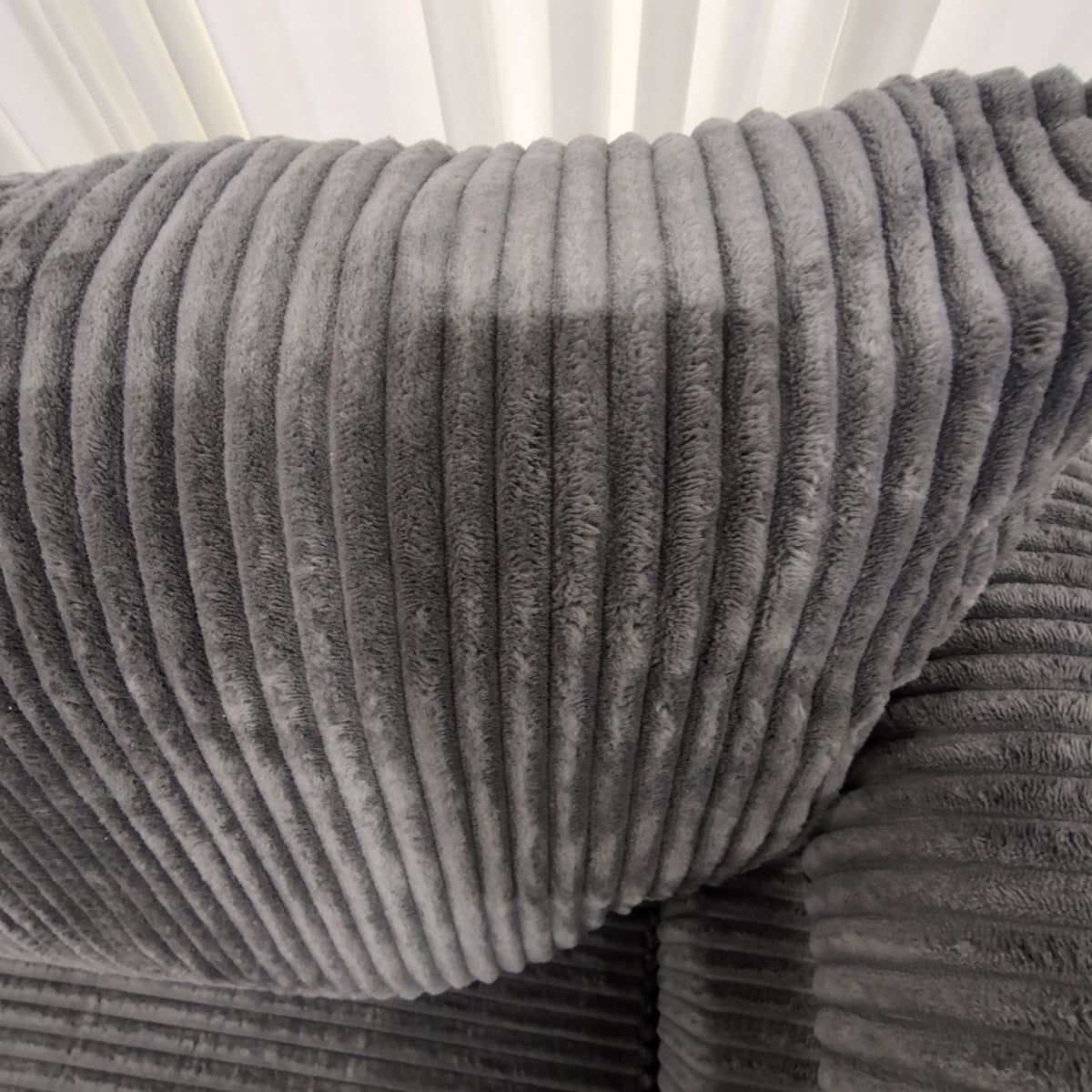 Two-Tone Grey Fabric Chaise Lounge Set