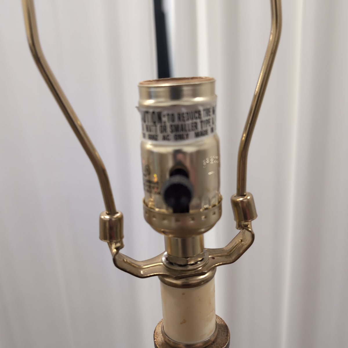 Antique Brass Table Lamp with Distinct Base