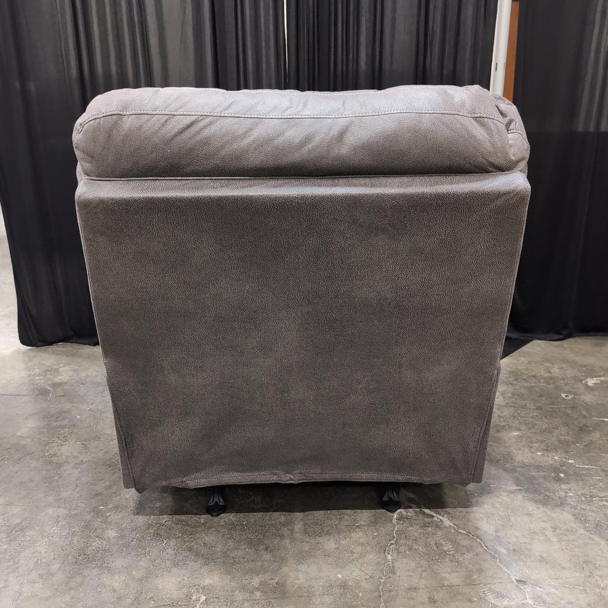 Plush Gray Microfiber Recliner