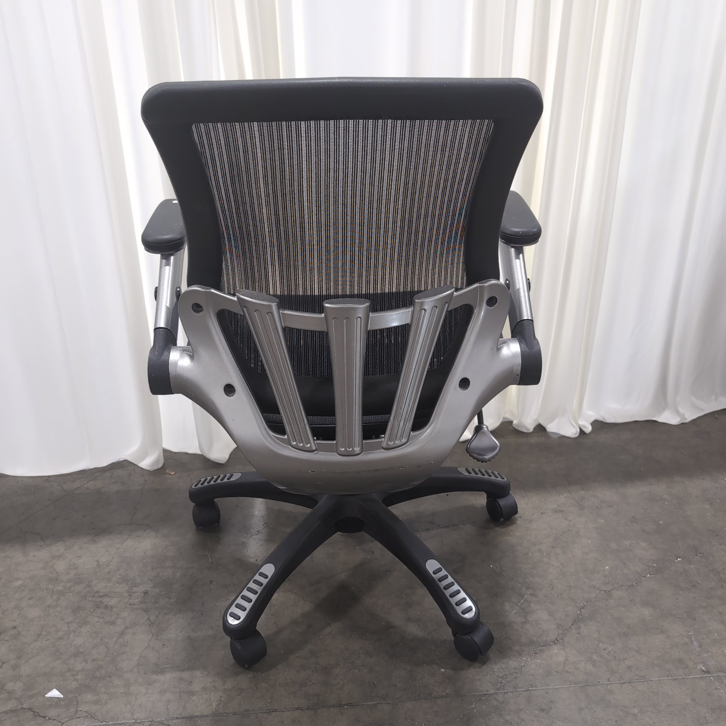 Black Mesh Rolling Office Chair with Adjustable Arms