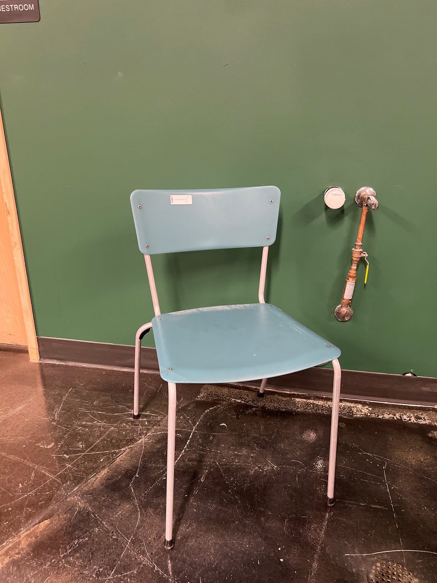 Pastel Blue Plastic Folding Chair
