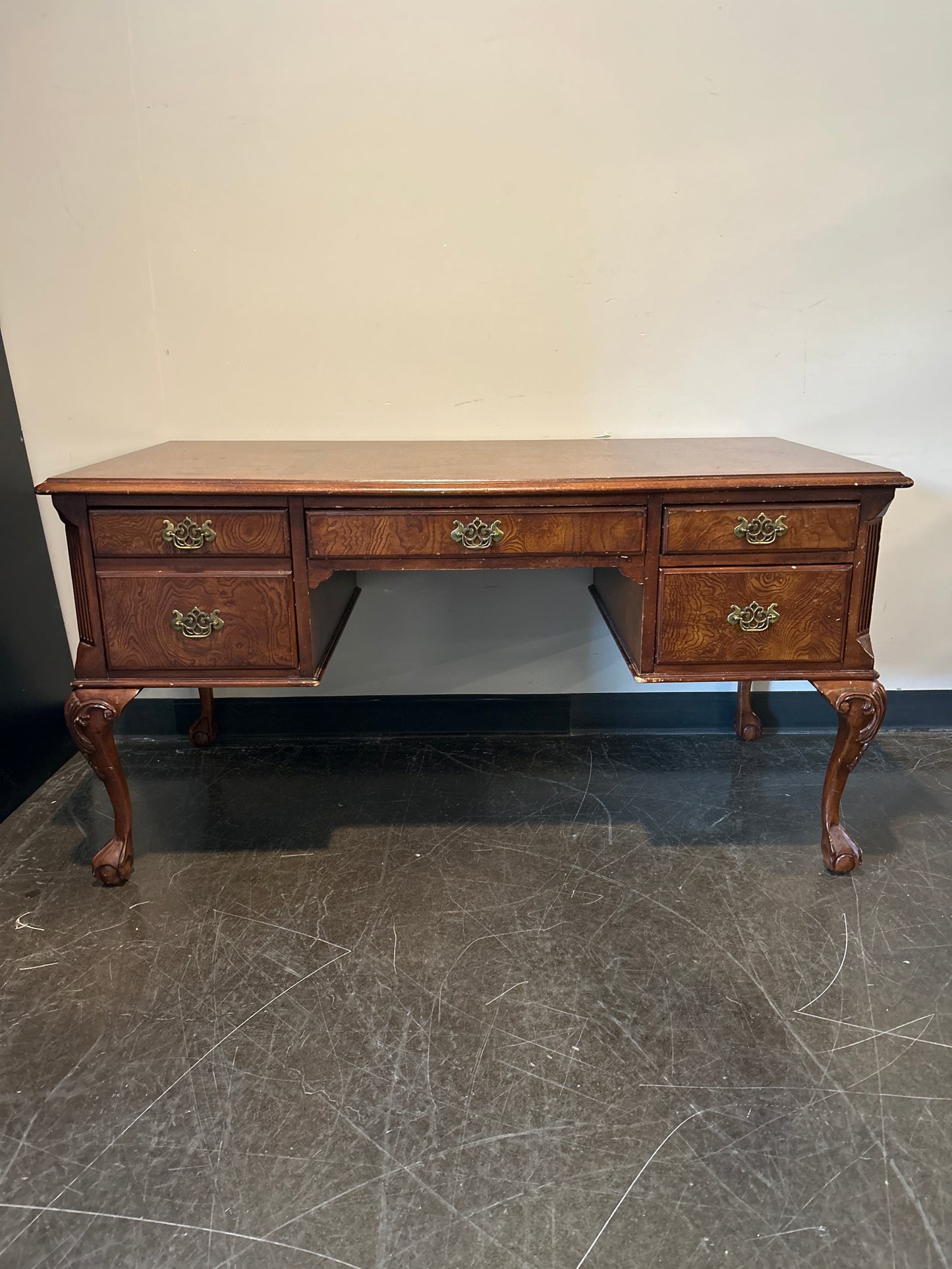 Rich Brown Wood Desk