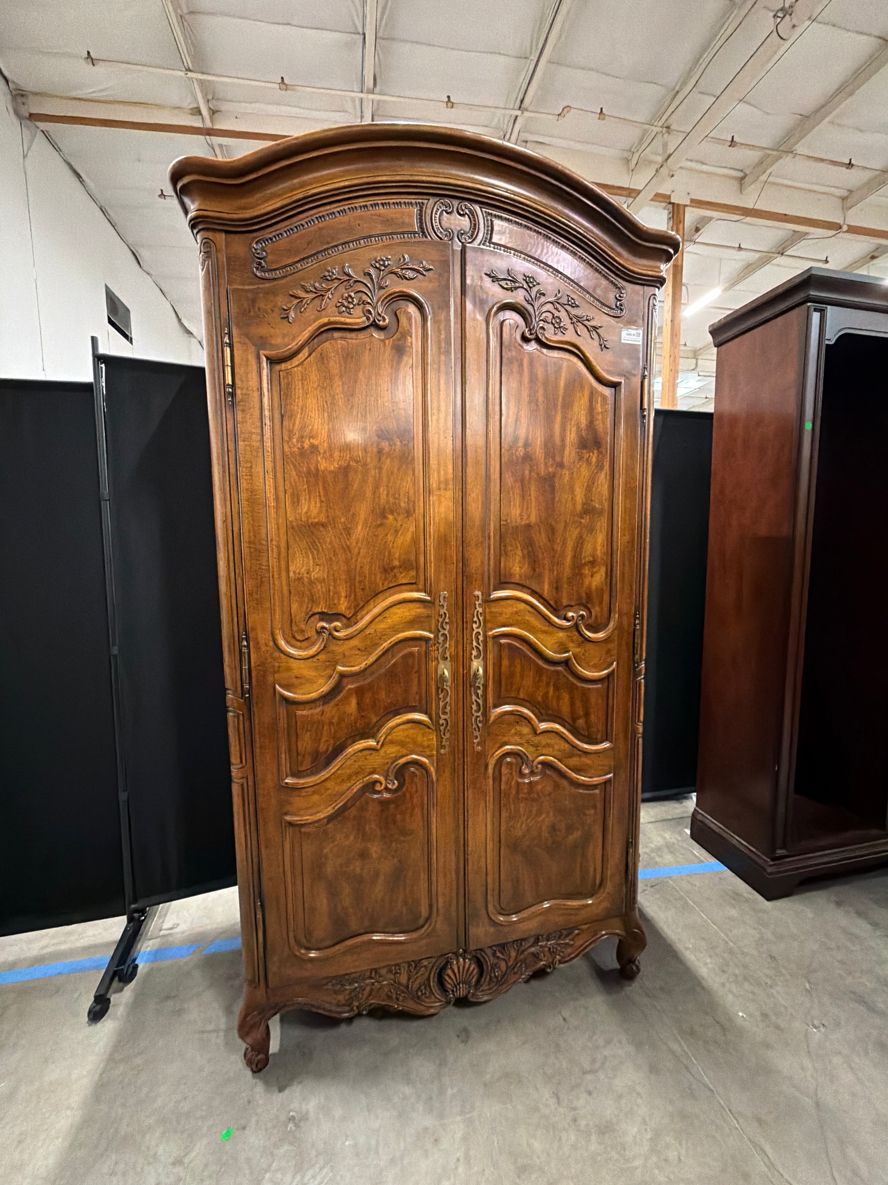 Henredon 2-Door Armoire: Rich Hardwood Wardrobe