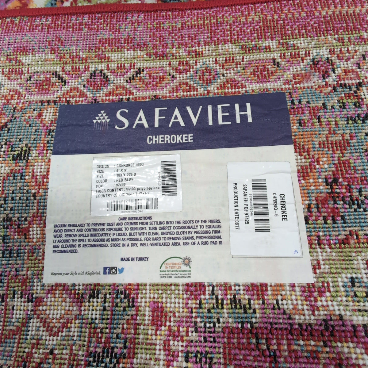 Vibrant Red Persian Style Area Rug