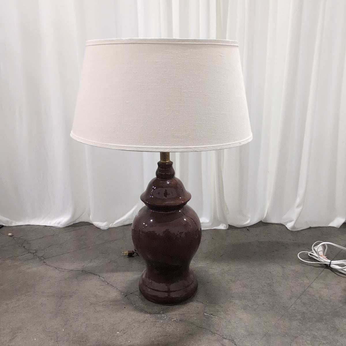 Brown ceramic lamp