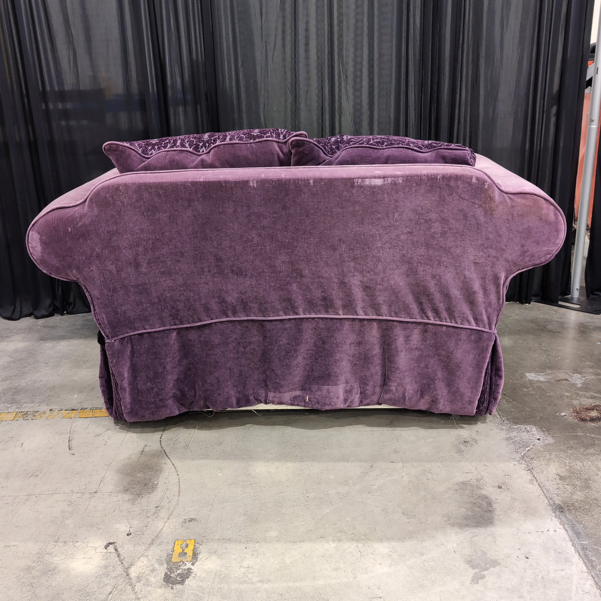 Plush Mauve Rolled Arm Armchair in Velvet