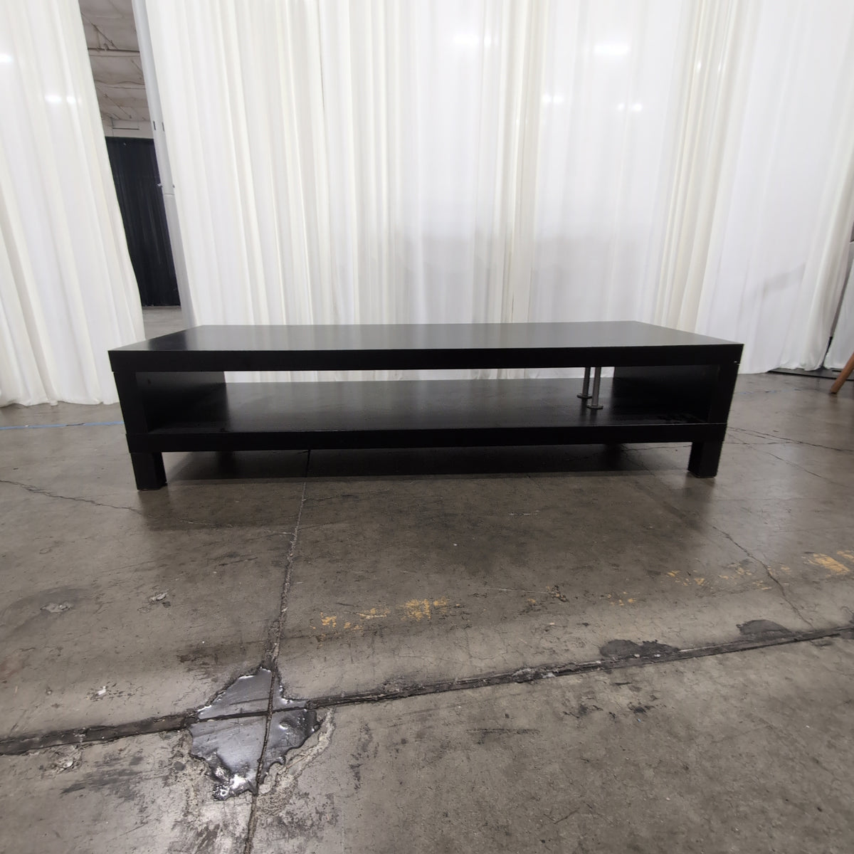 IKEA Black Rectangular Low Profile TV Stand
