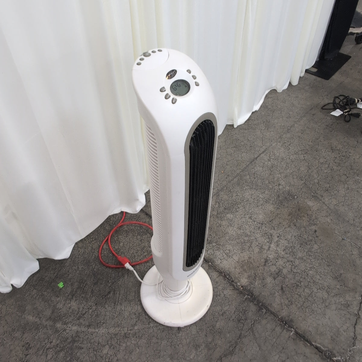 Enviracaire White Tower Fan with Digital Controls