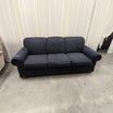 Navy Three-Cushion Rolled Arm Couch