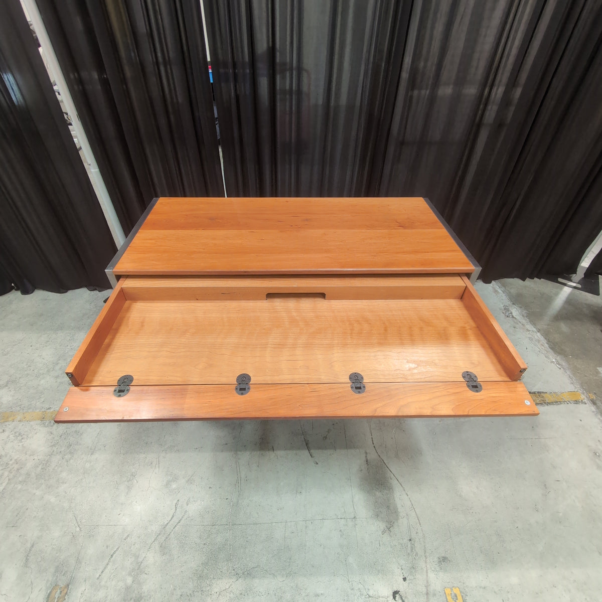 Black Top Standing Desk with Metal Frame