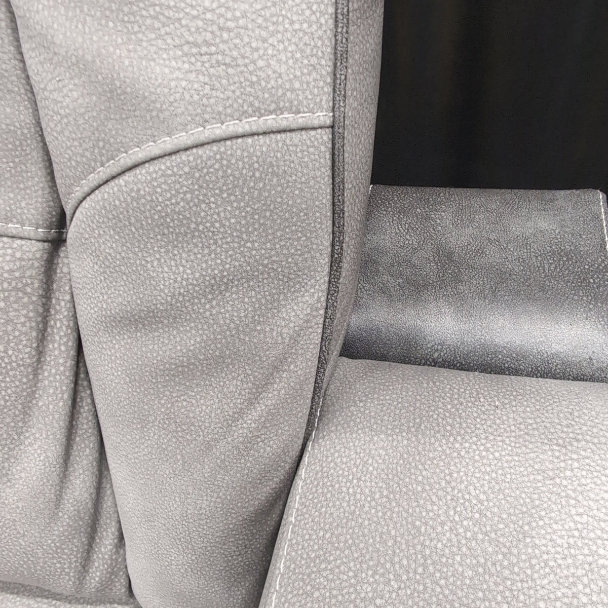 Modular Taupe Fabric Sectional Couch with Ottoman