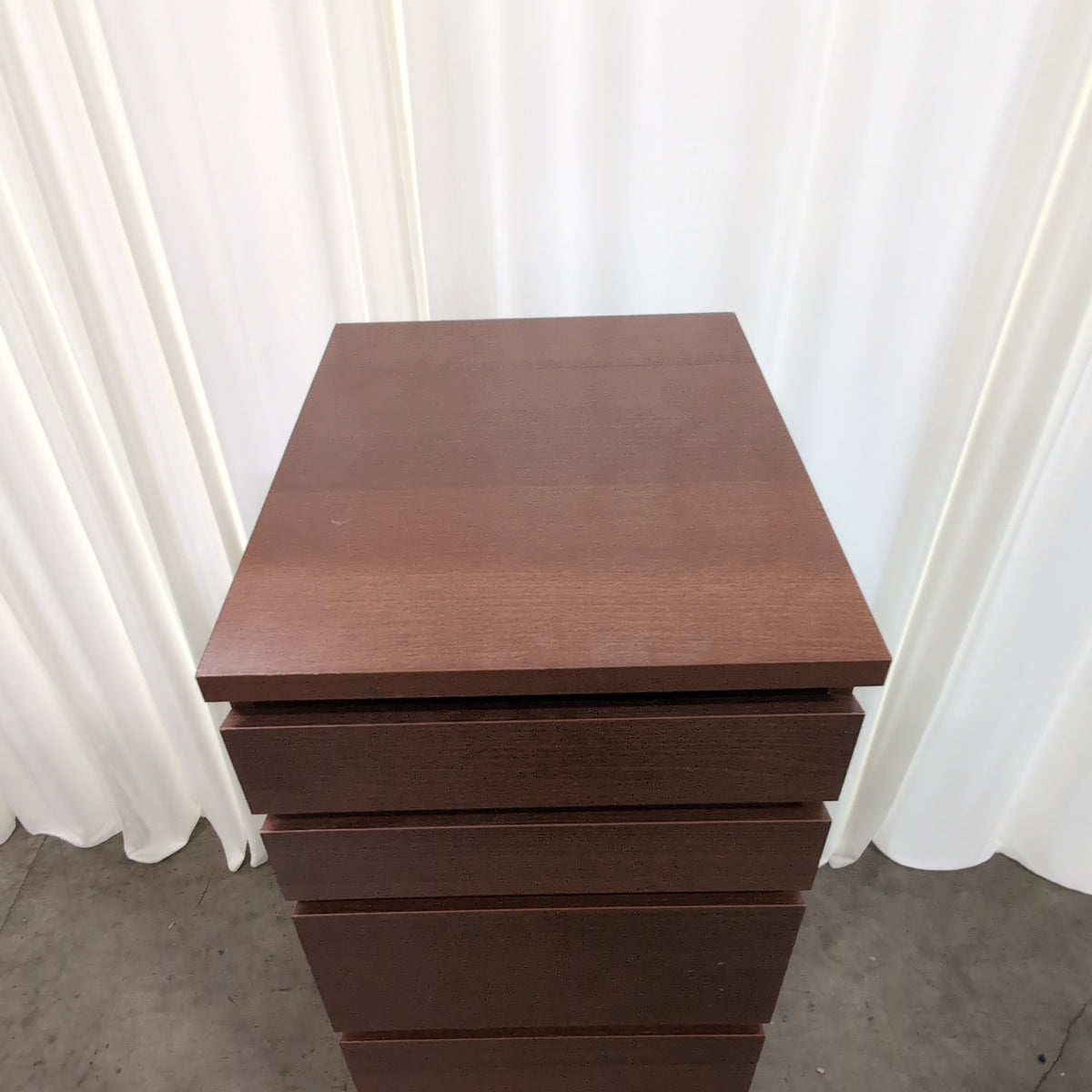 Cherry Finish Tall Wood Dresser