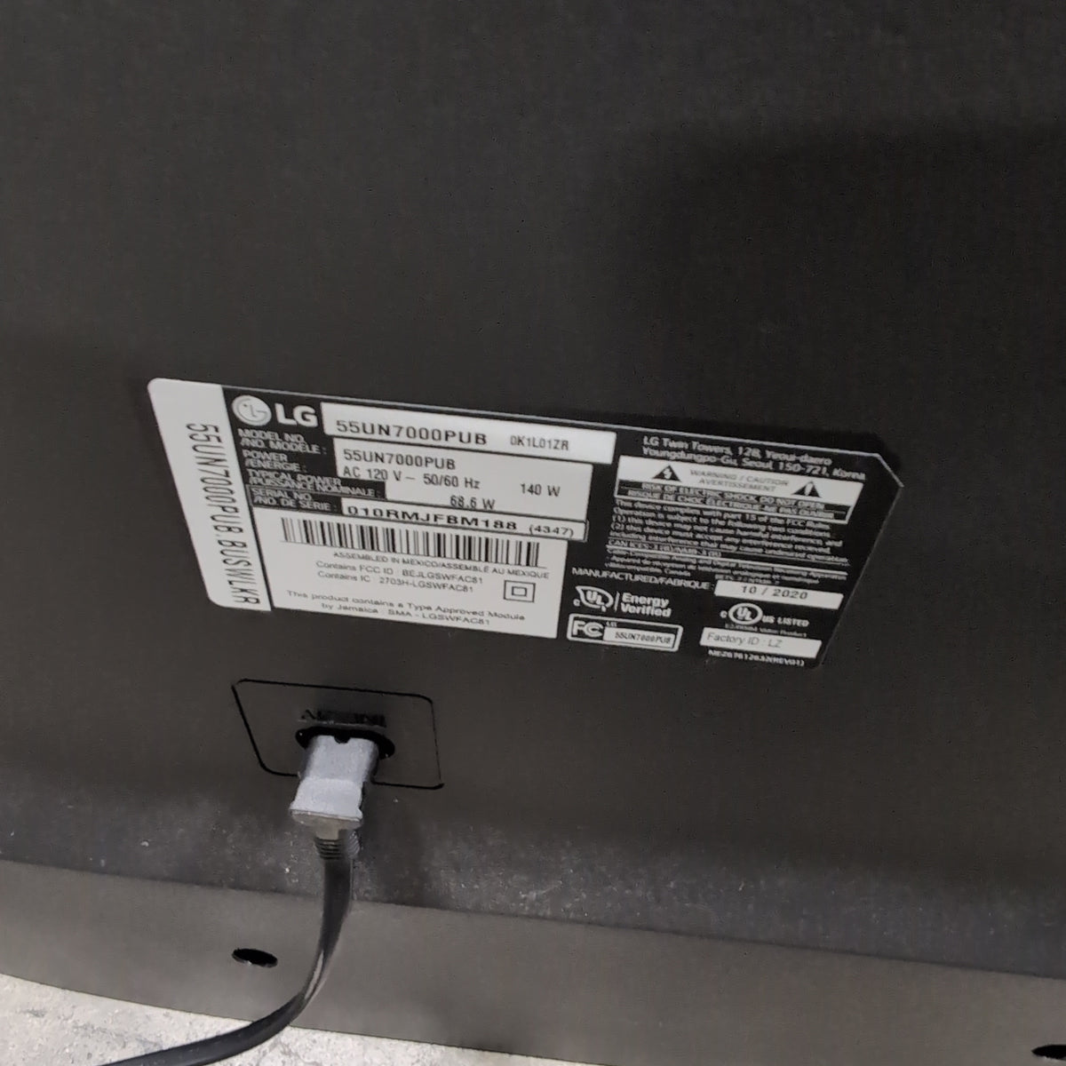 LG Black Flat Panel TV