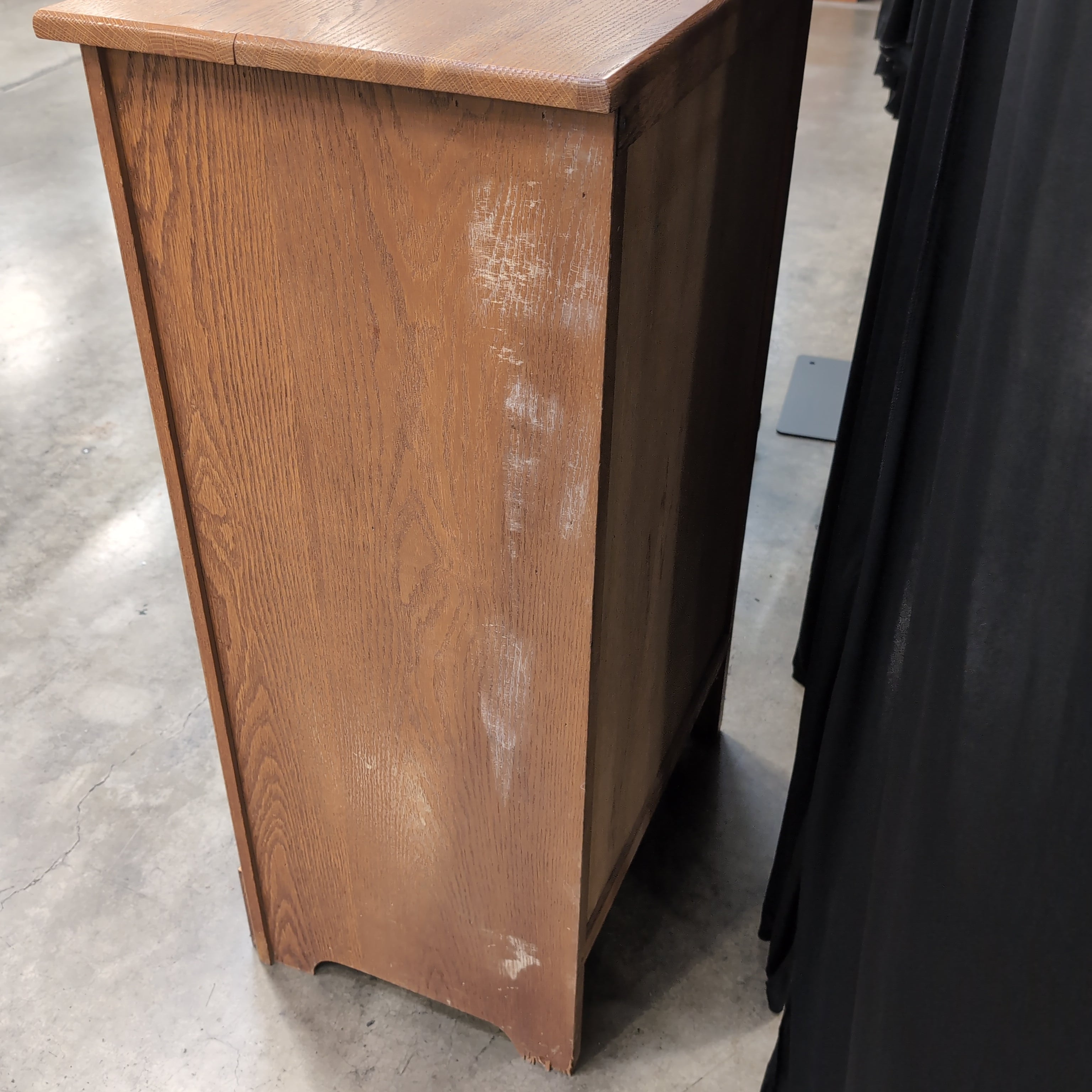 WHITE CLAD Oak Reproduction Icebox with Brass Hardware