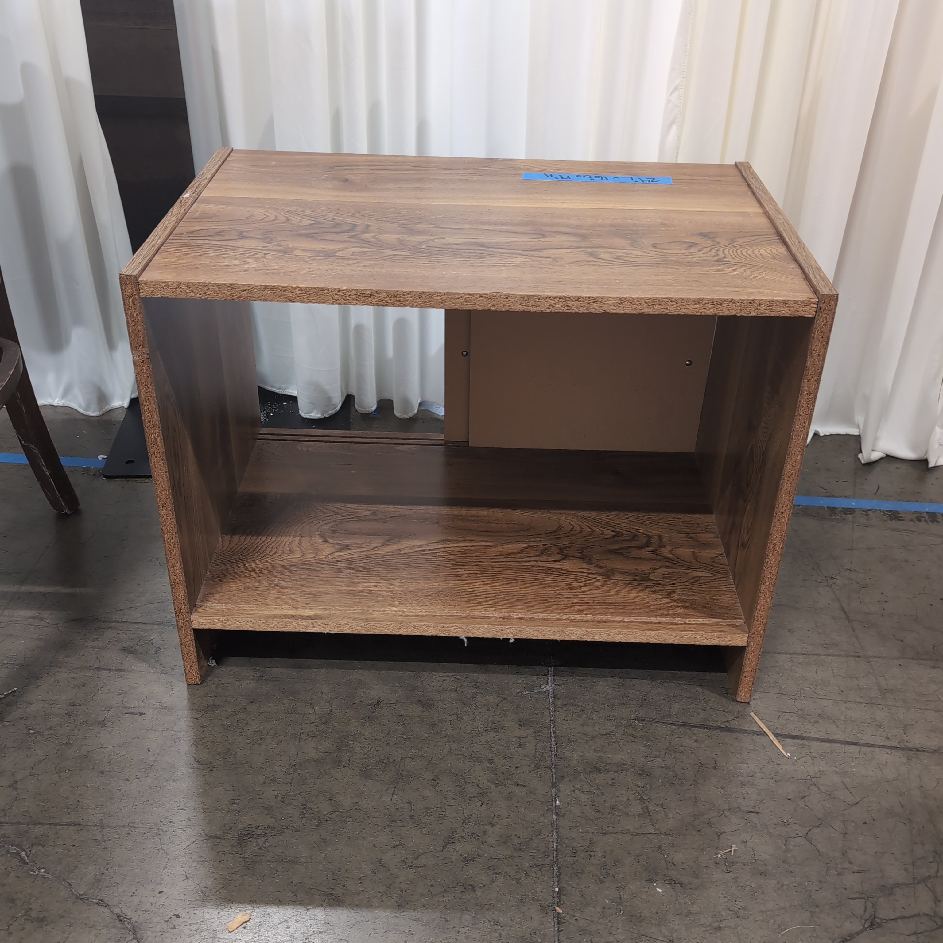 Brown Wood Two-Door TV Stand