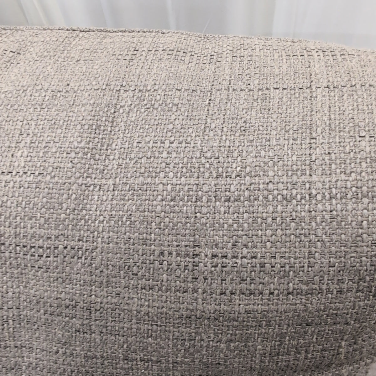 Light Gray Fabric Three-Seat Couch with Reclining Seats