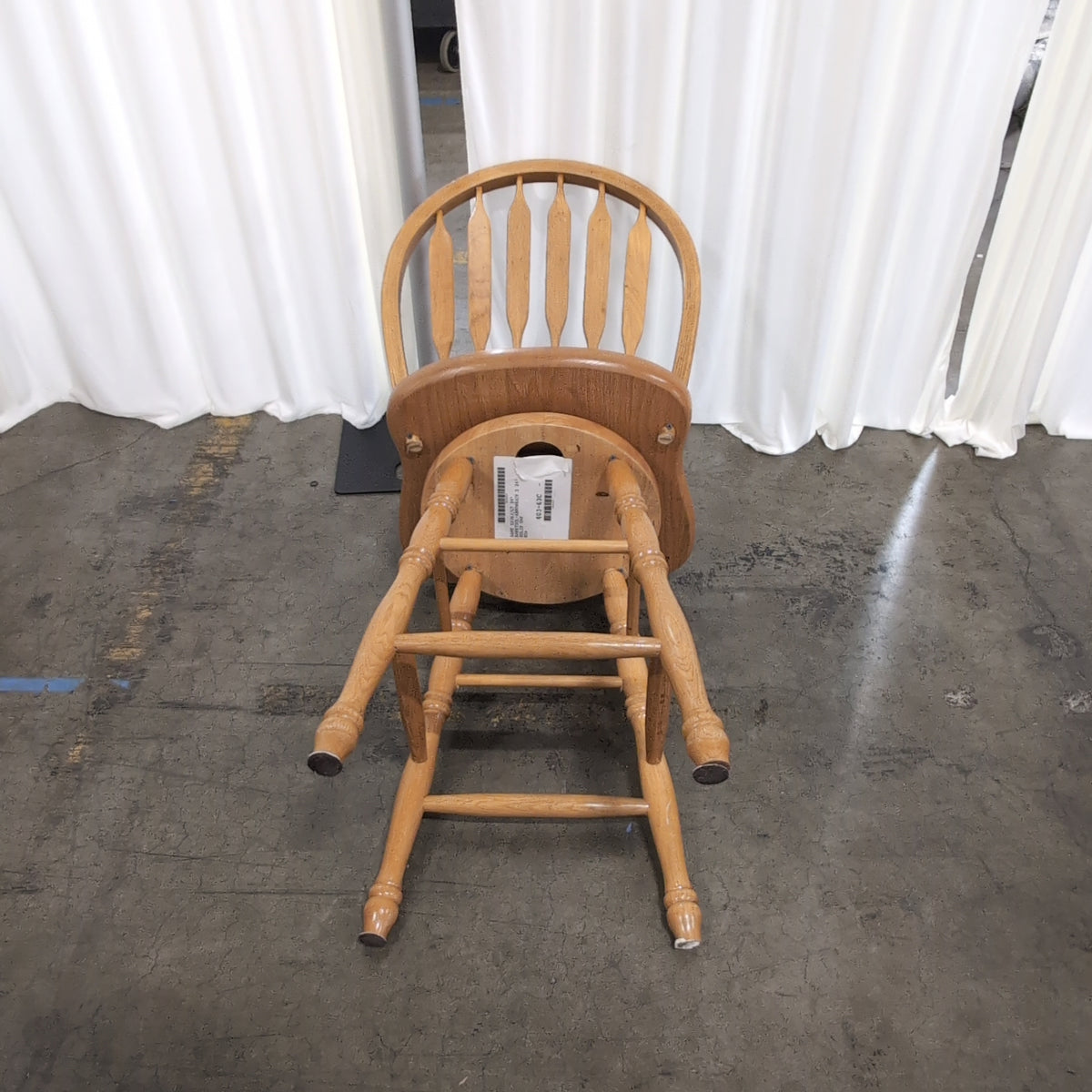 Pair of A-AMERICA Natural Oak-Tone Spindle Back Dining Chair