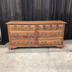 Traditional Brown Wood Dresser with Ornate Hardware
