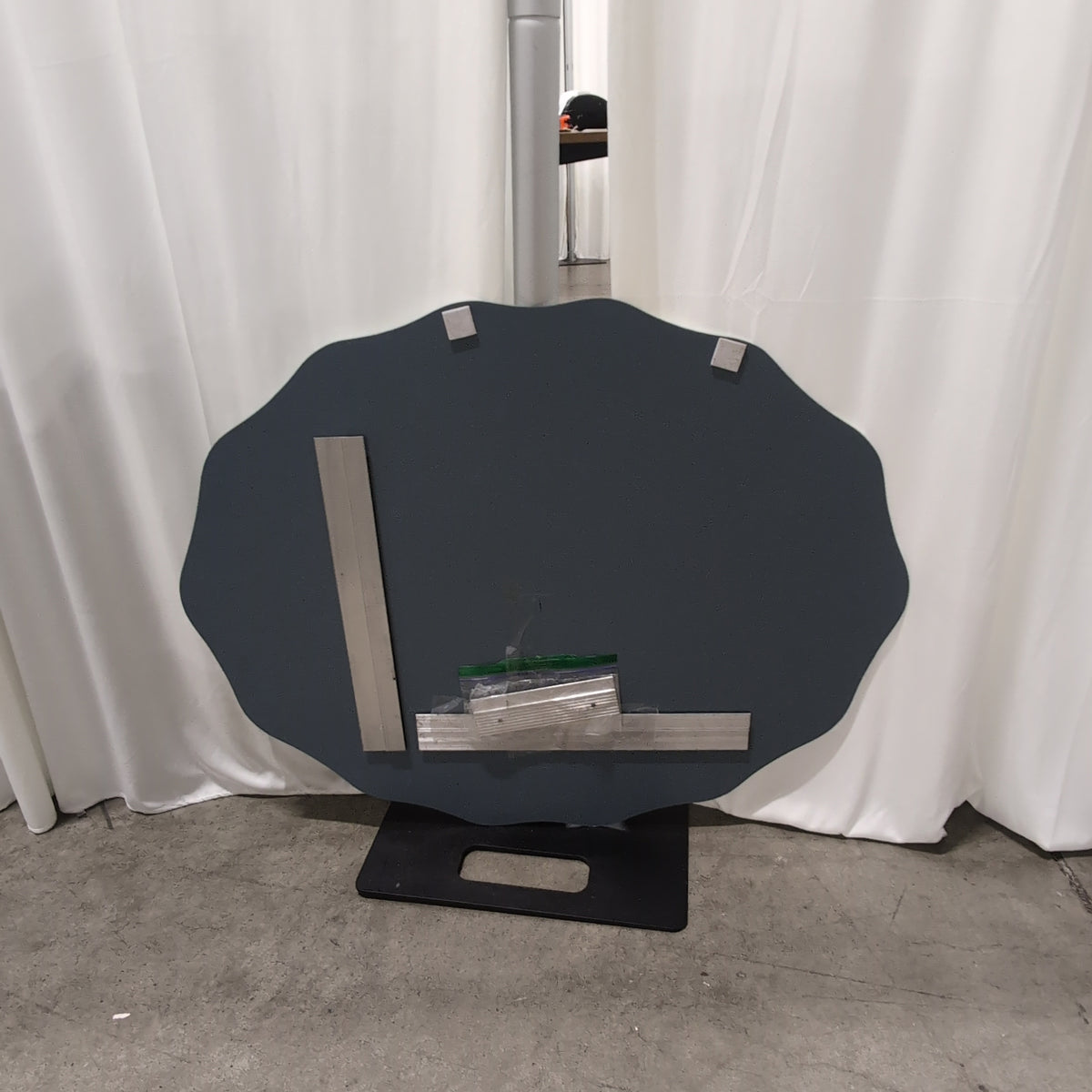 Geometric Frameless Octagonal Mirror with Stand