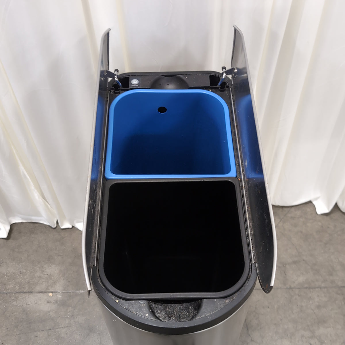 Silver Stainless Steel Rectangular Trash Can with Foot Pedal