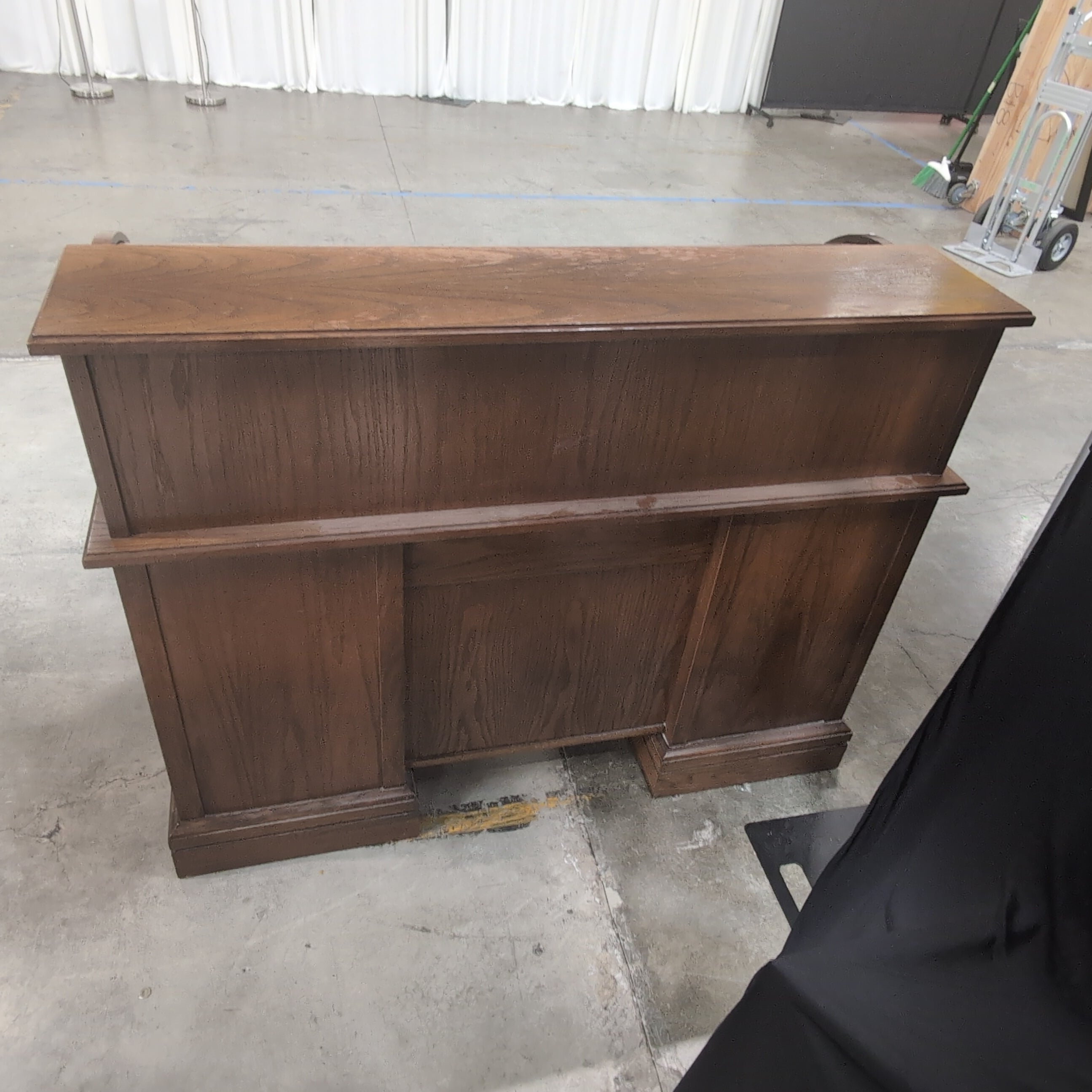 Jasper Cabinet Traditional Roll-Top Wood Desk with Cubbies