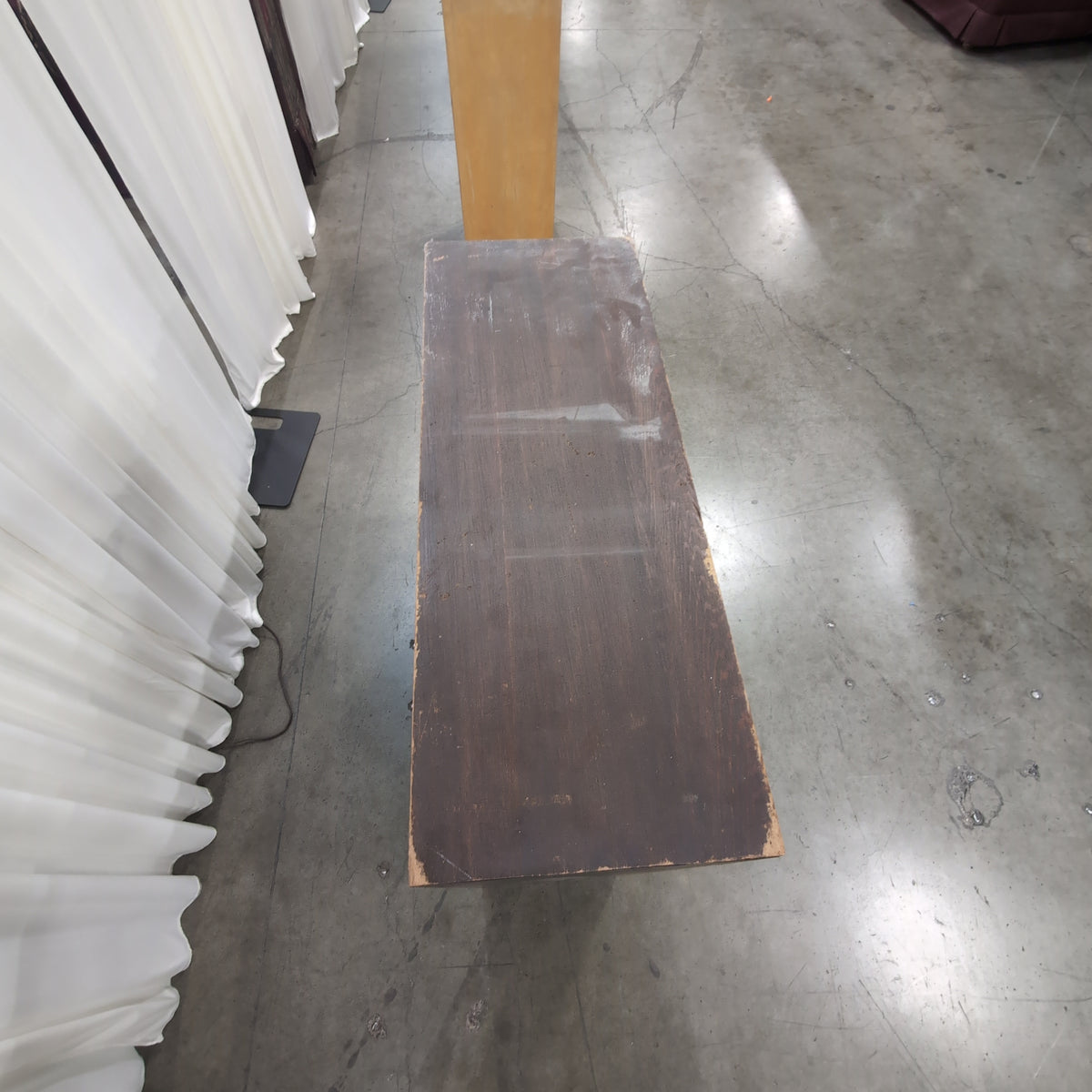 Dark Brown Three-Shelf Bookcase in Wood Tone