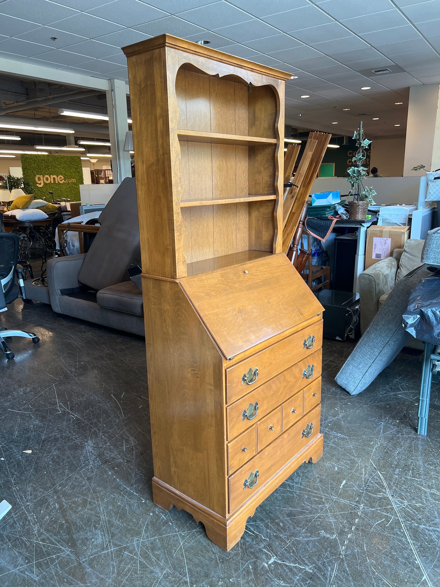 Vintage Secretary Desk with Hutch