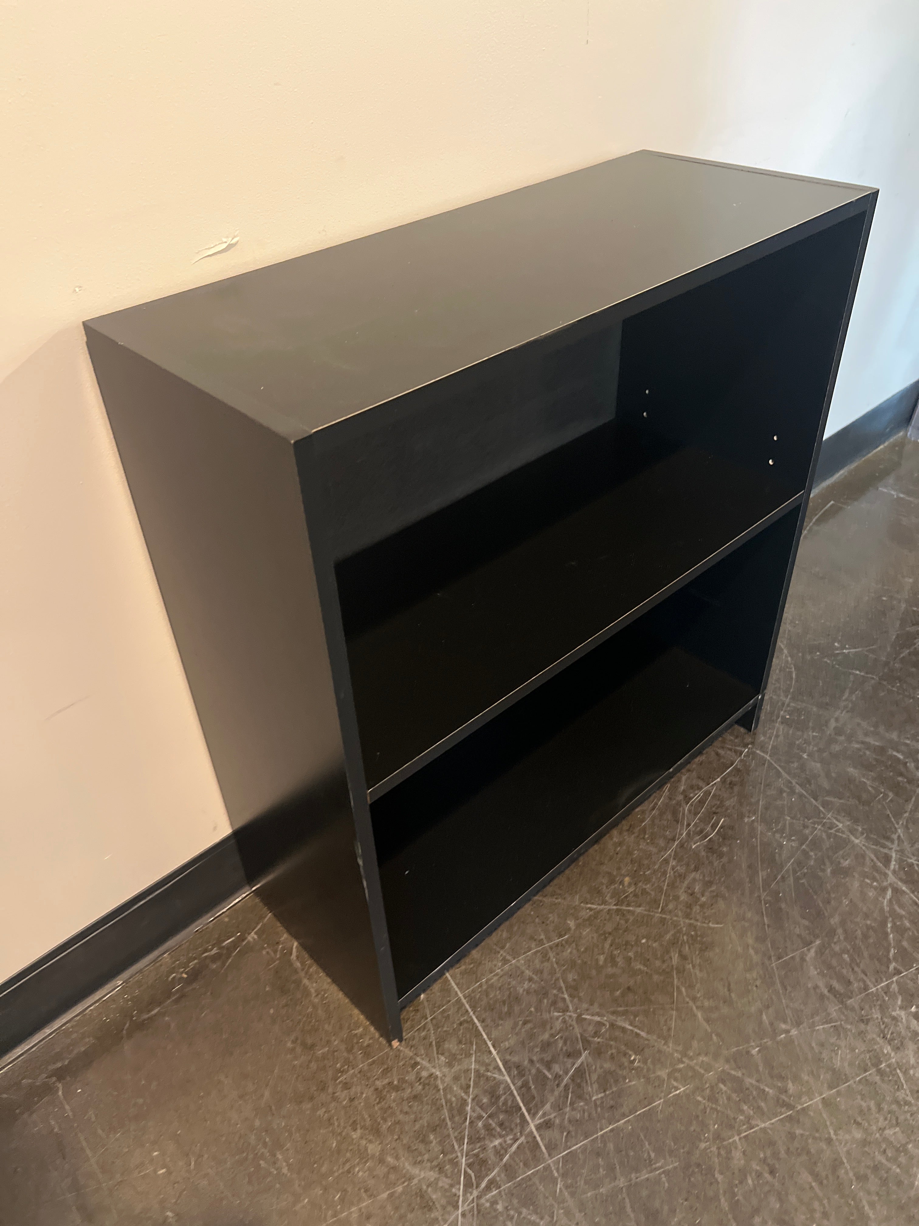 Black 2-Shelf Bookcase