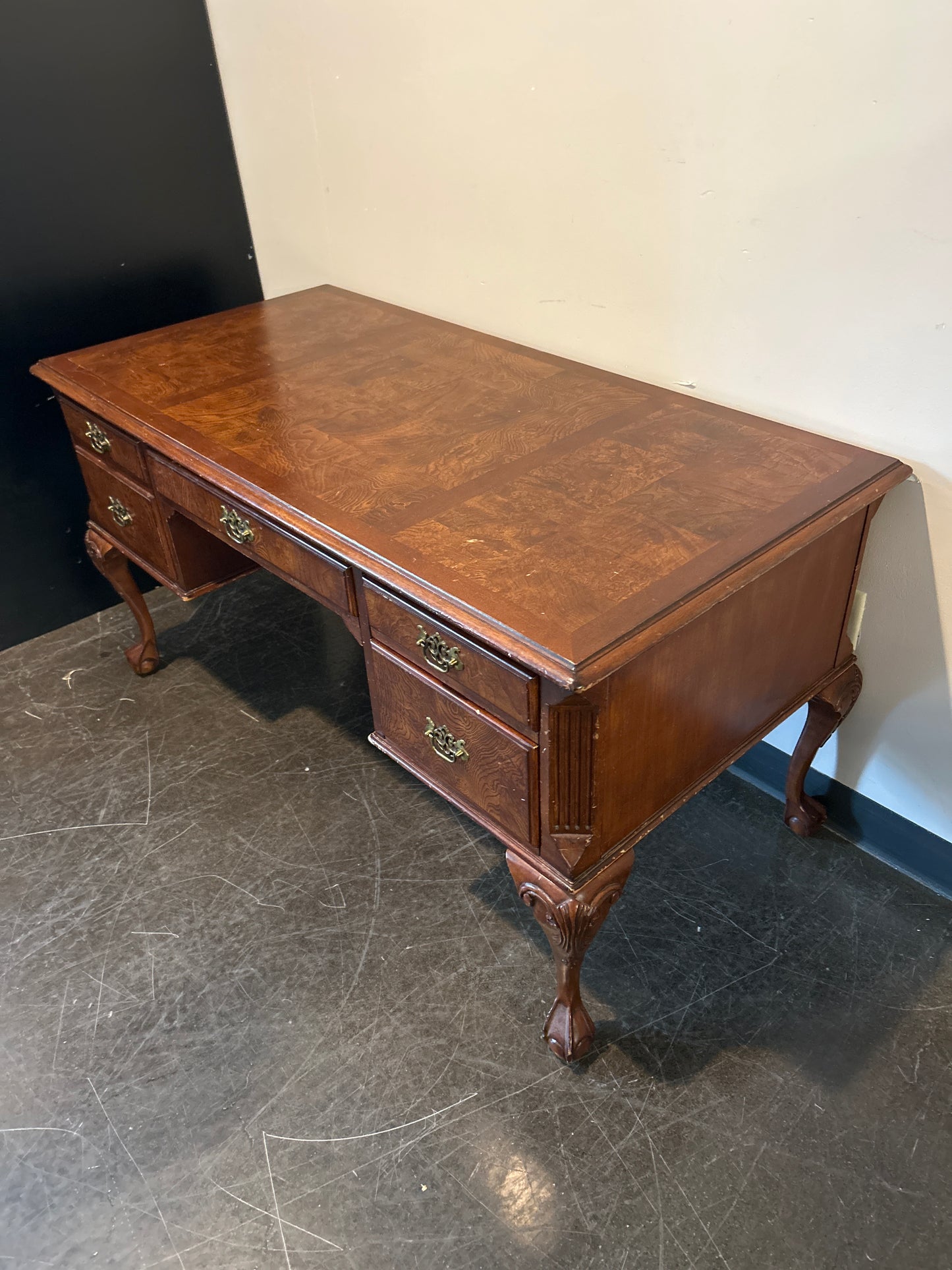 Rich Brown Wood Desk
