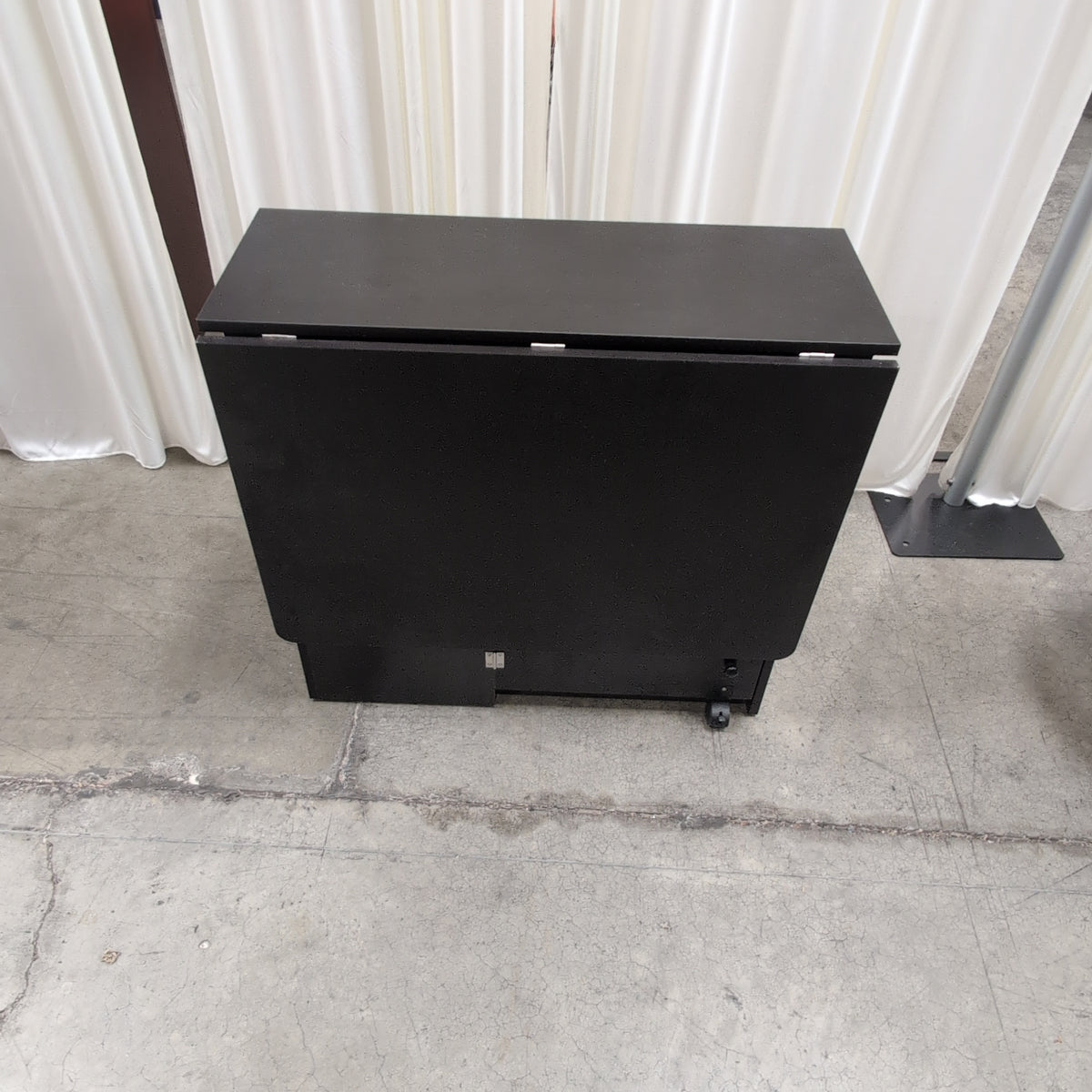 Black Utility Cabinet with Foldable Top