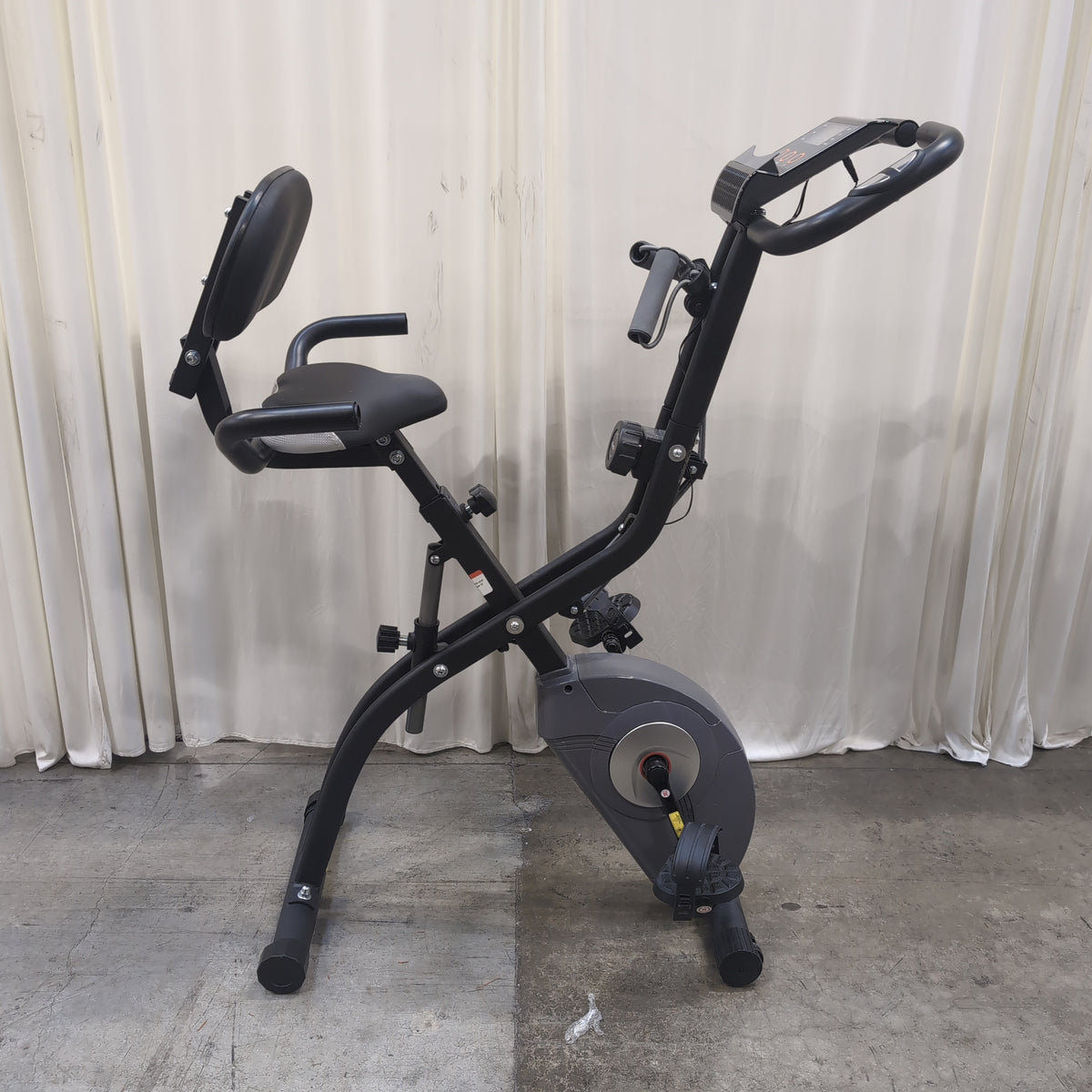 Compact Black ave Stationary Bicycle with Digital Display