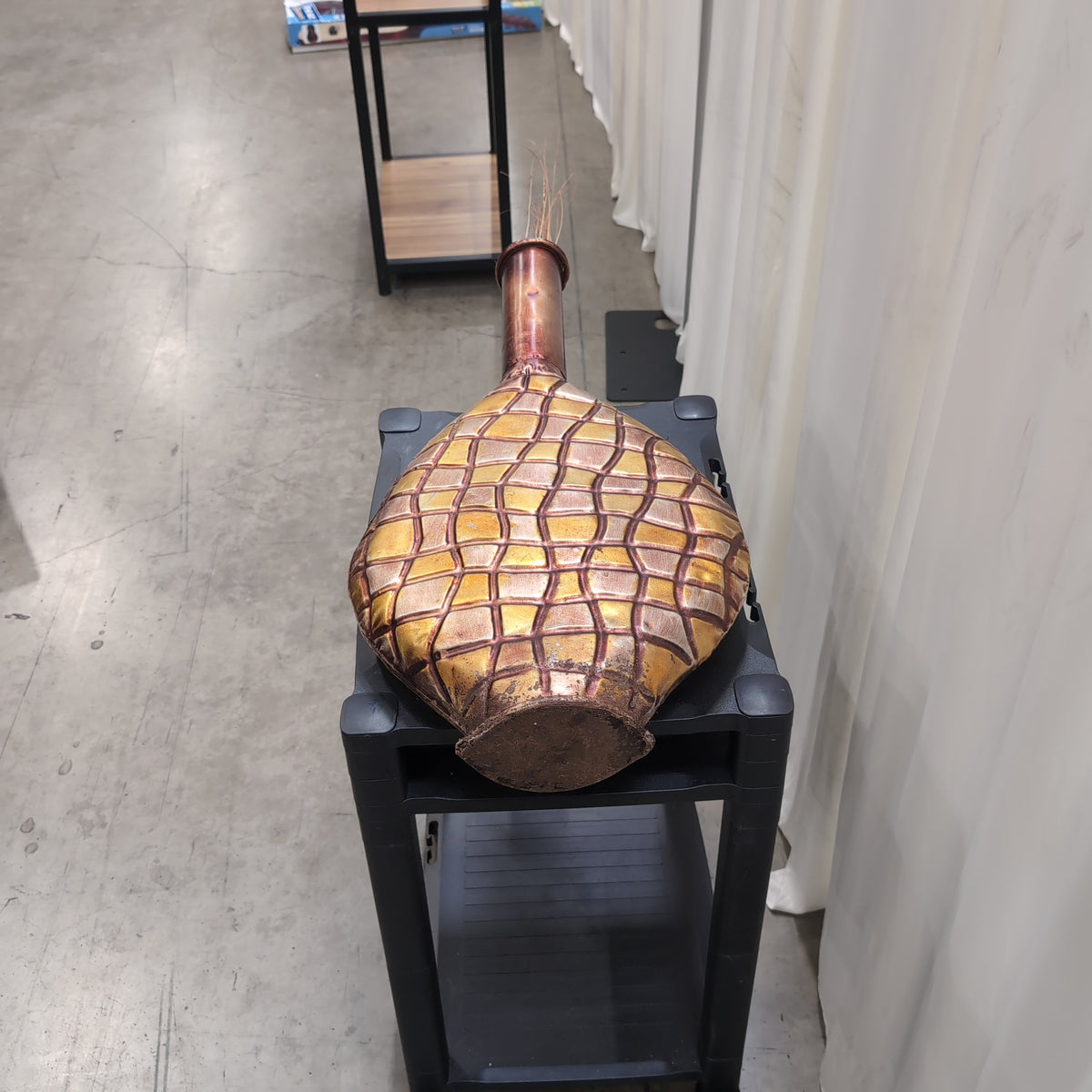 Brass Colored Pineapple Vase