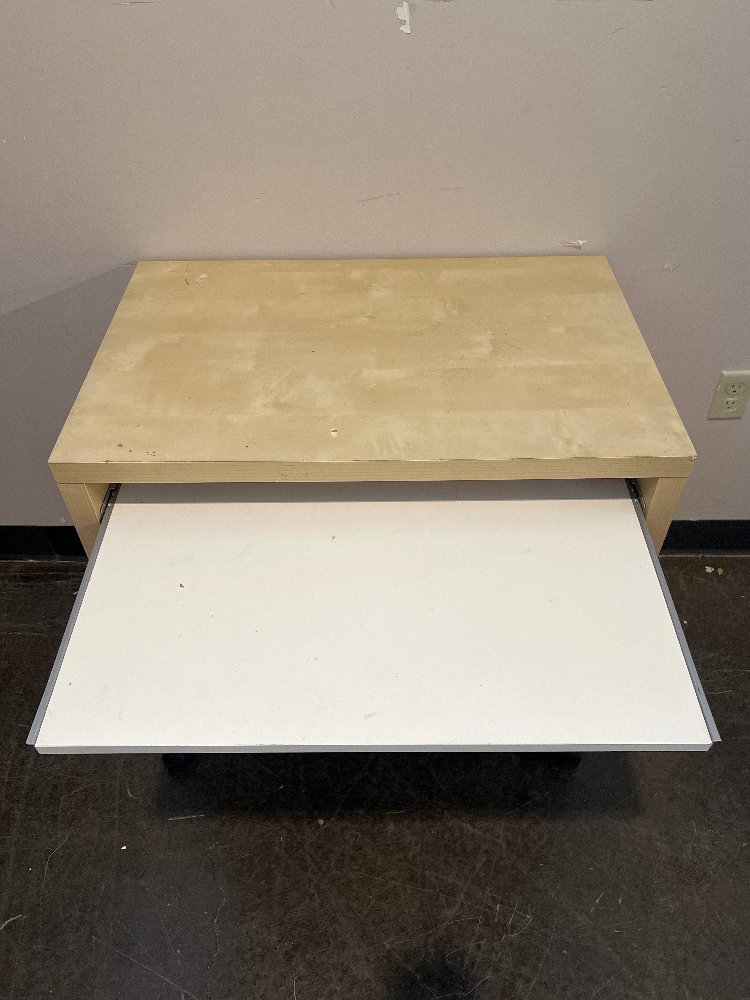 Compact Light Wood Computer Desk