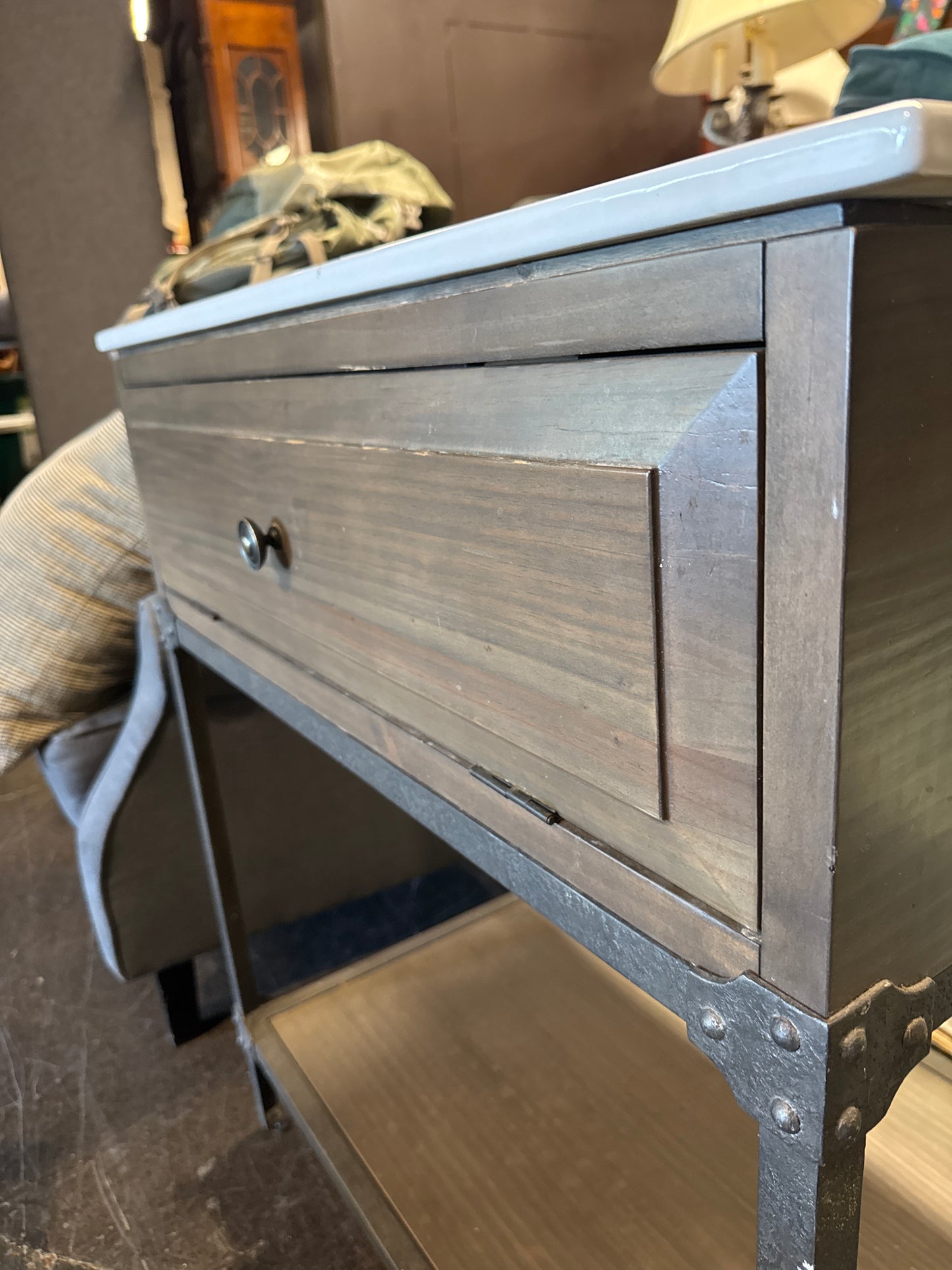 Rustic Industrial Single Vanity Bathroom Sink