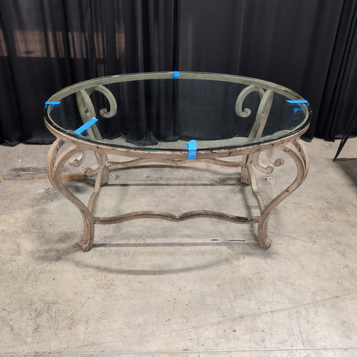 Ornate Scrolled Metal Coffee Table Base