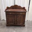 Traditional Brown Wood Buffet with Carved Doors