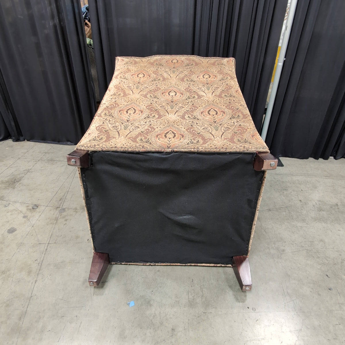 Traditional Paisley Fabric Wingback Chair