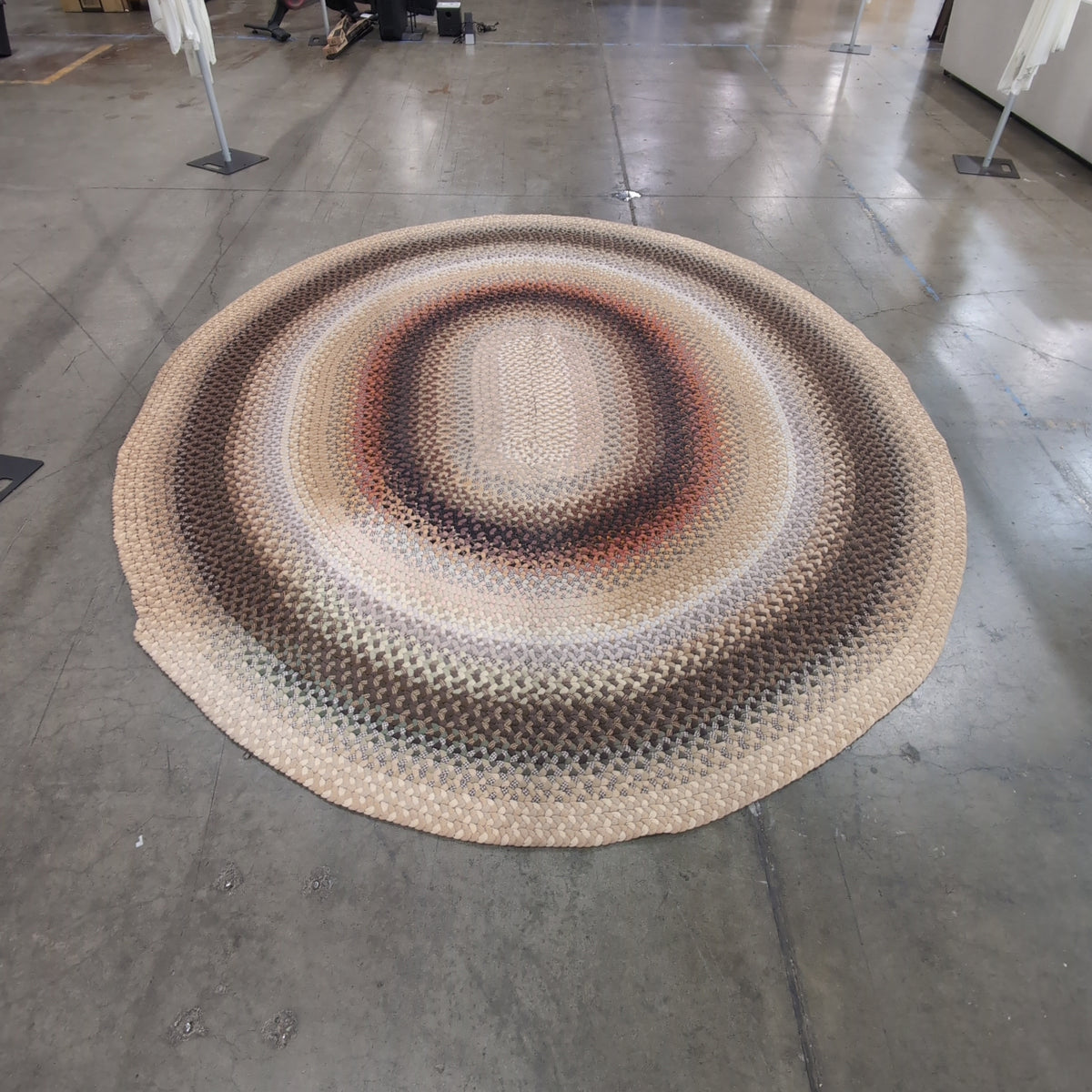 Multi-Tone Braided Round Area Rug
