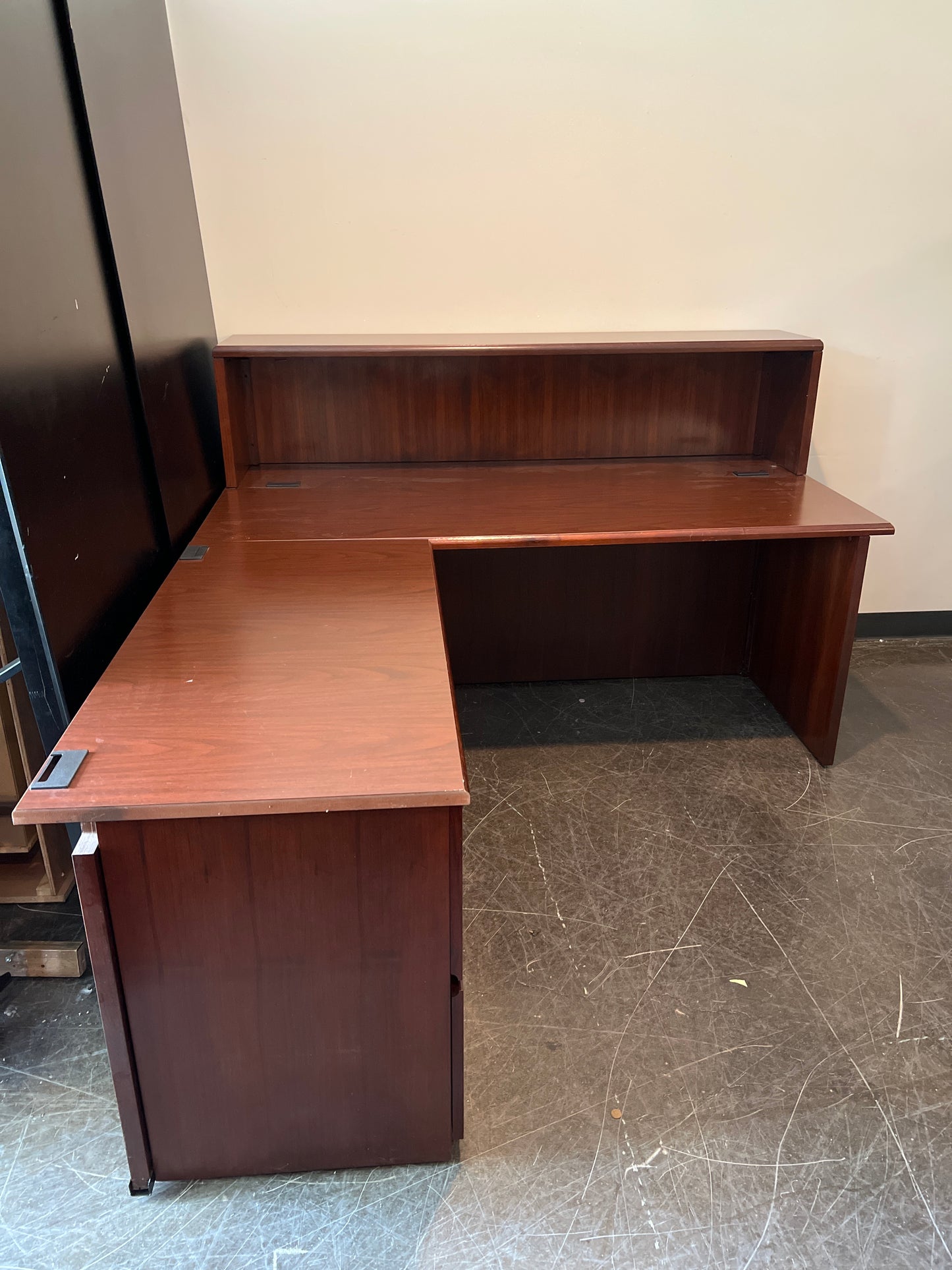 OFS L-Shaped Wood Executive Desk with Drawers