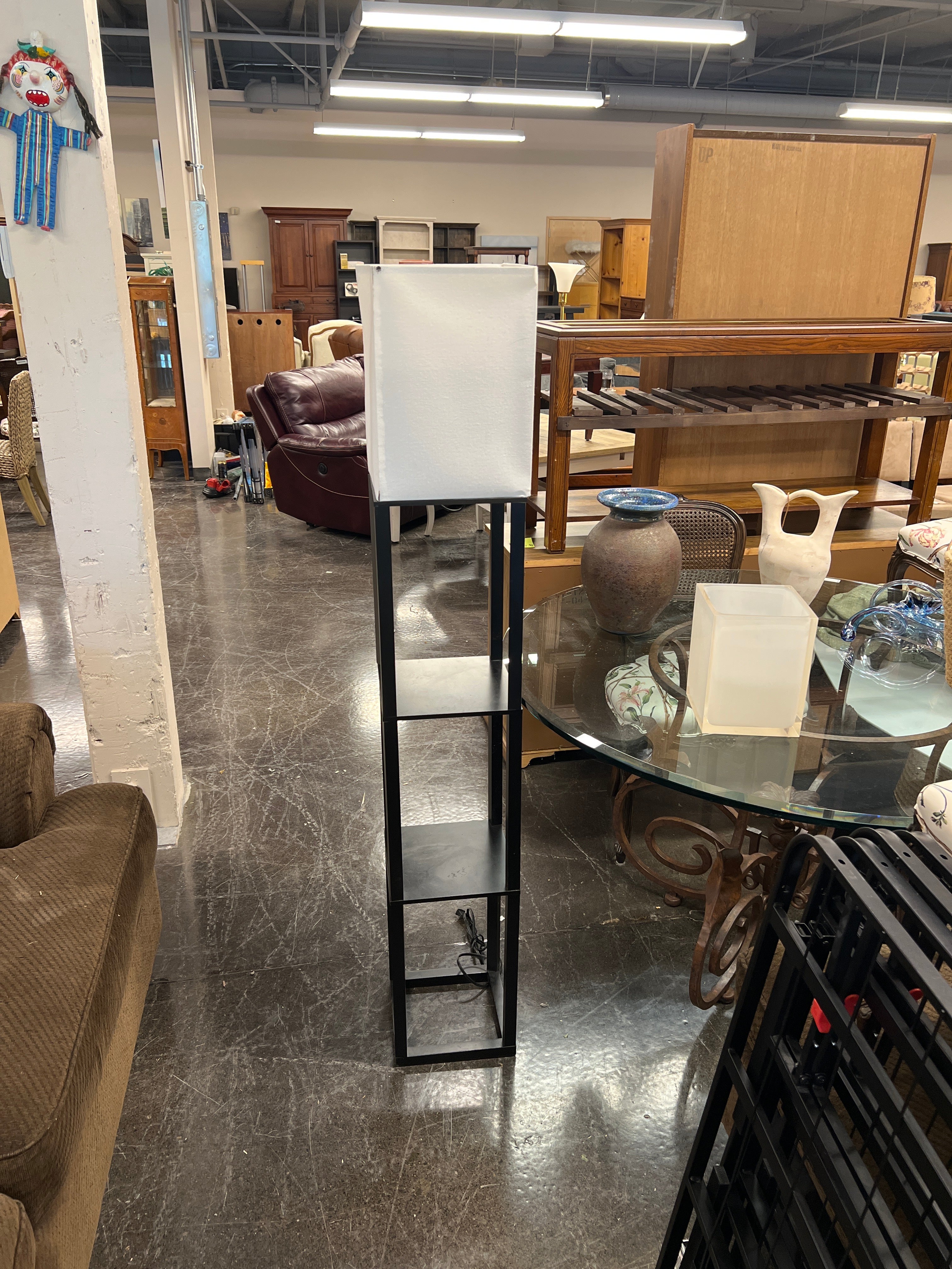Paper Lantern Lamp with Shelves