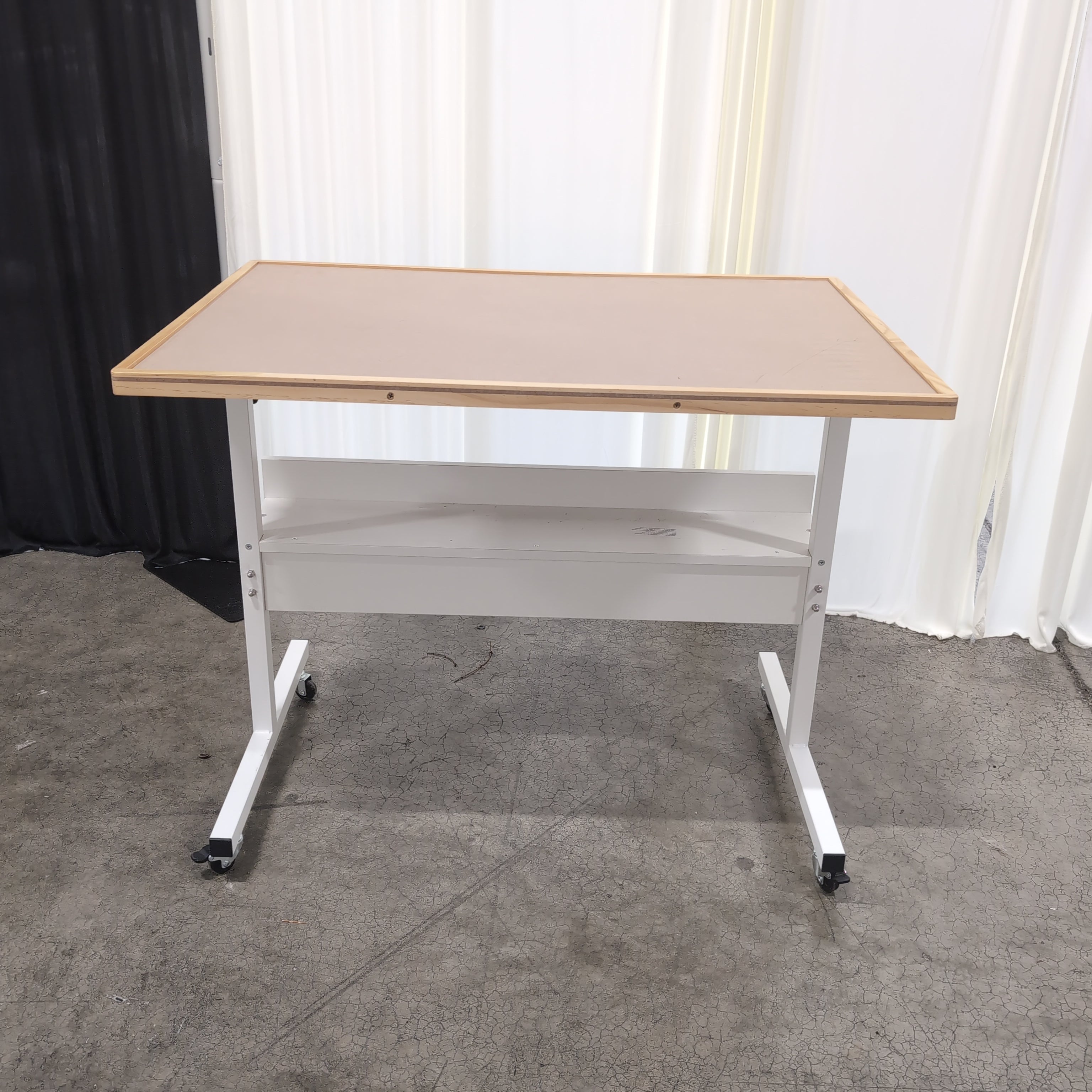 Mobile Wood Frame Whiteboard with Casters
