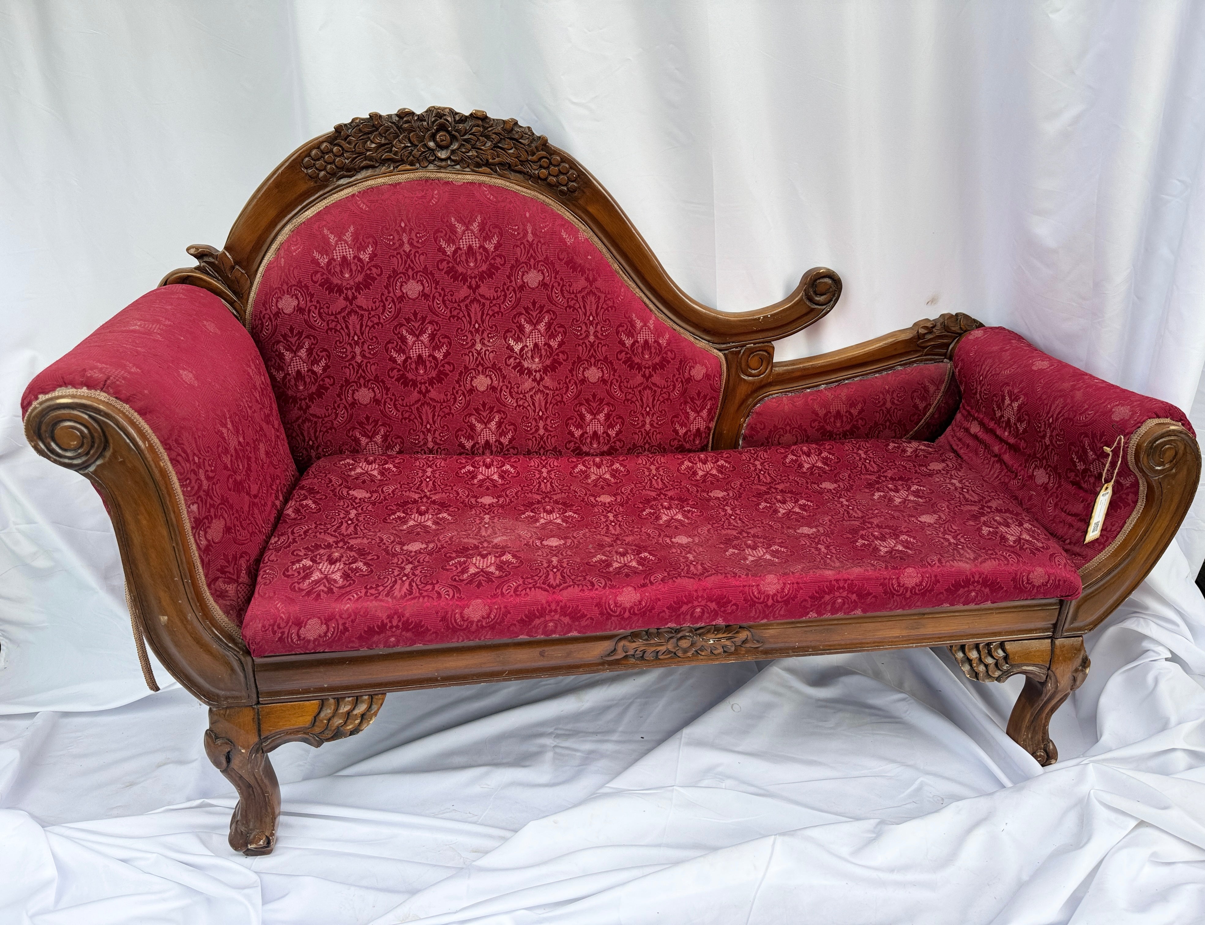 Red Chaise Lounge, Victorian Style