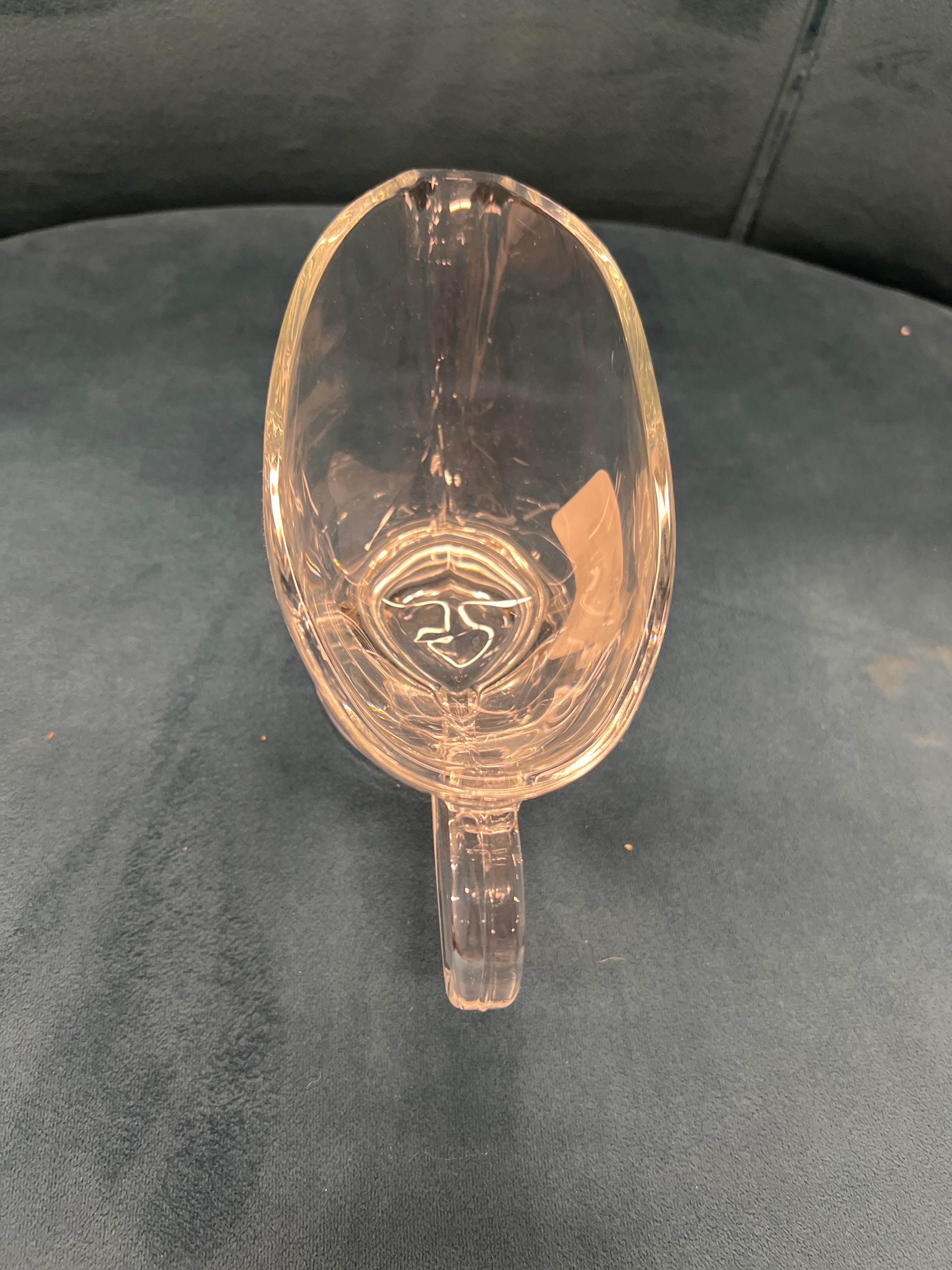 Clear Glass Gravy Boat with Handle
