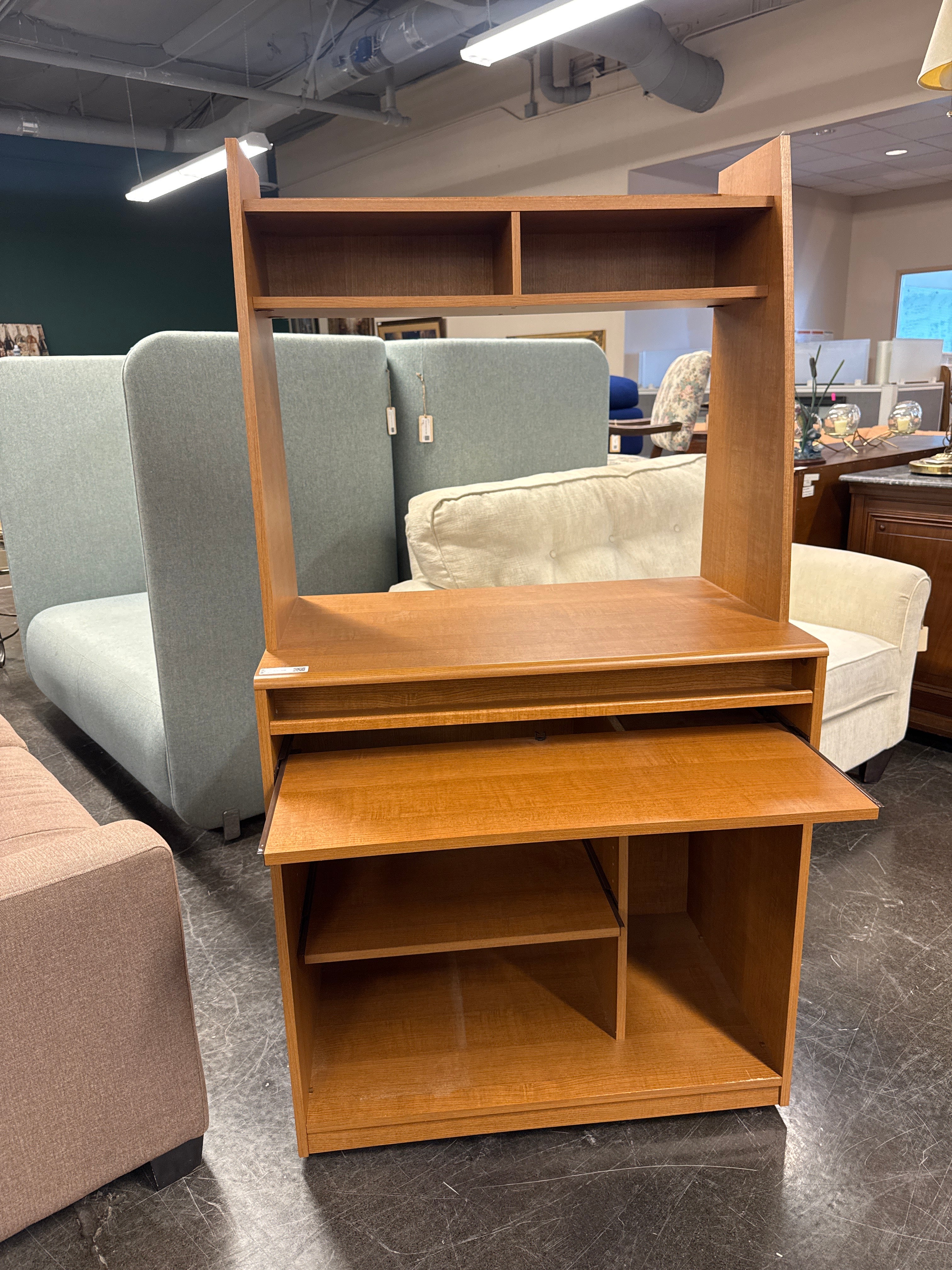 Tall Desk / Storage Shelves on Wheels