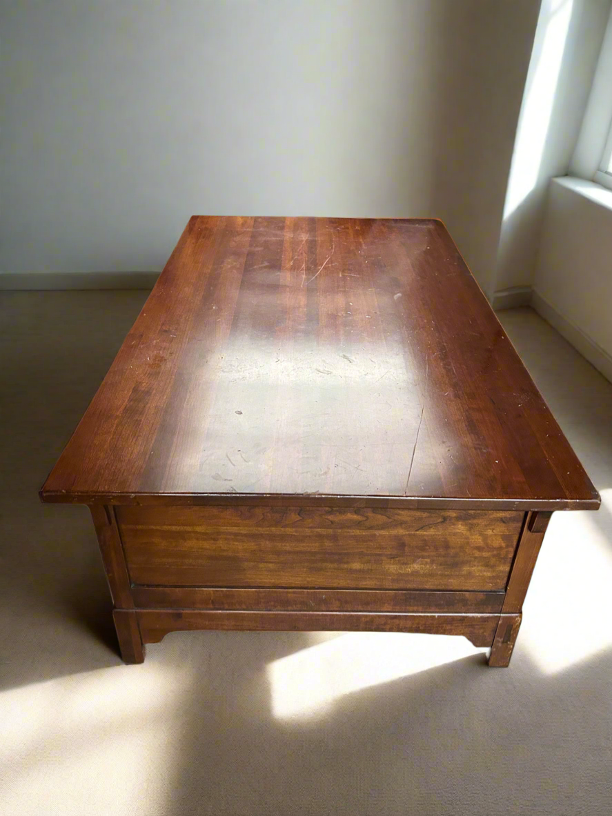 Cherry Wood Coffee Table with Storage