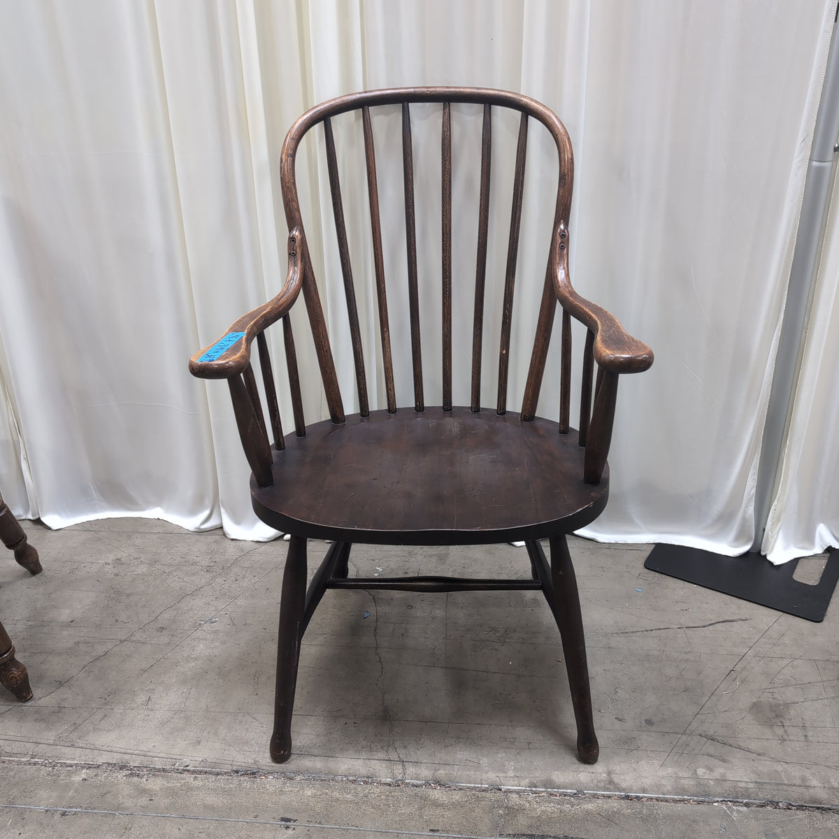 Traditional Dark Wood Windsor Arm Chair