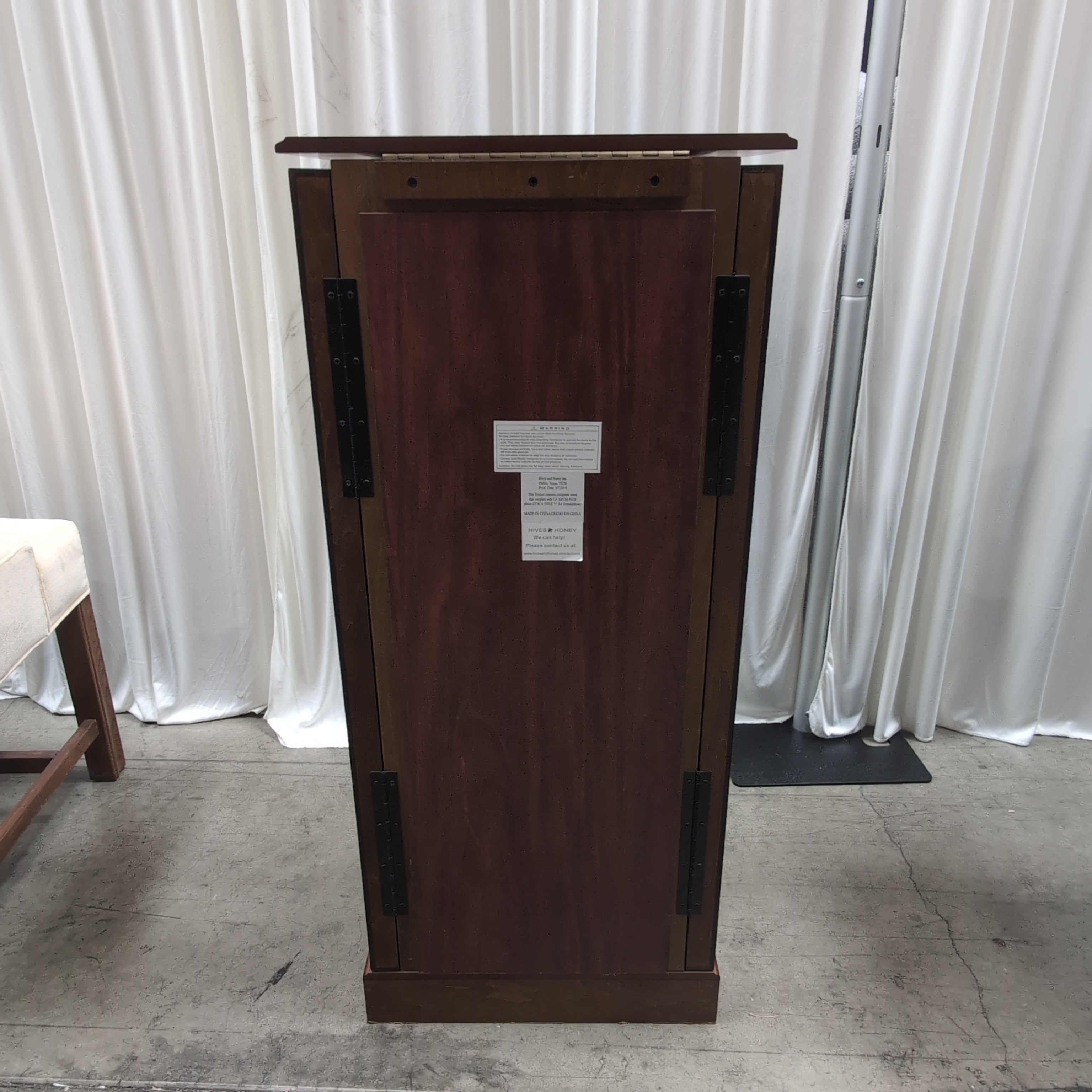 Cherry Finish Jewelry Armoire with Ornate Hardware
