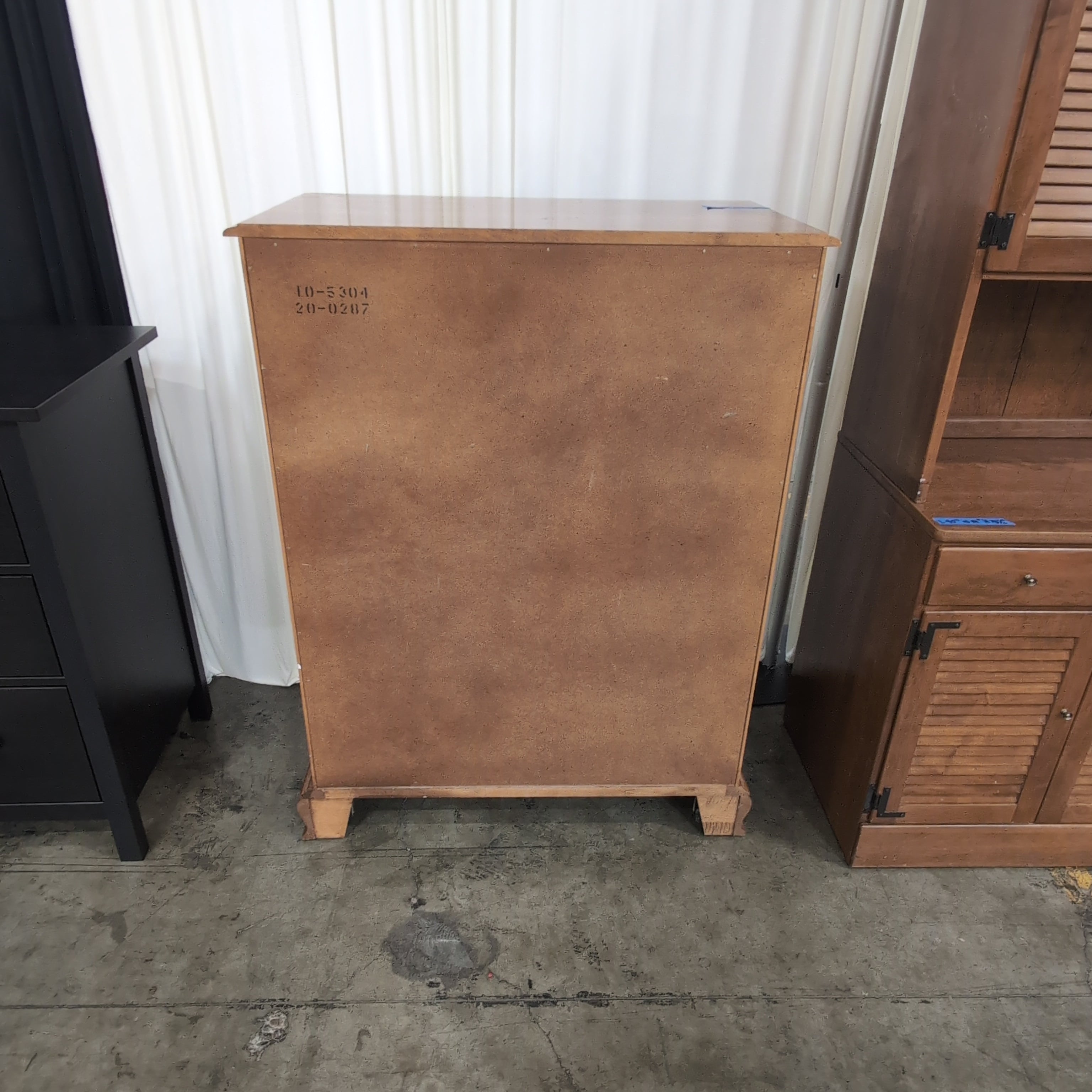 Ethan Allen Traditional Brown Wood Dresser with Ornate Hardware