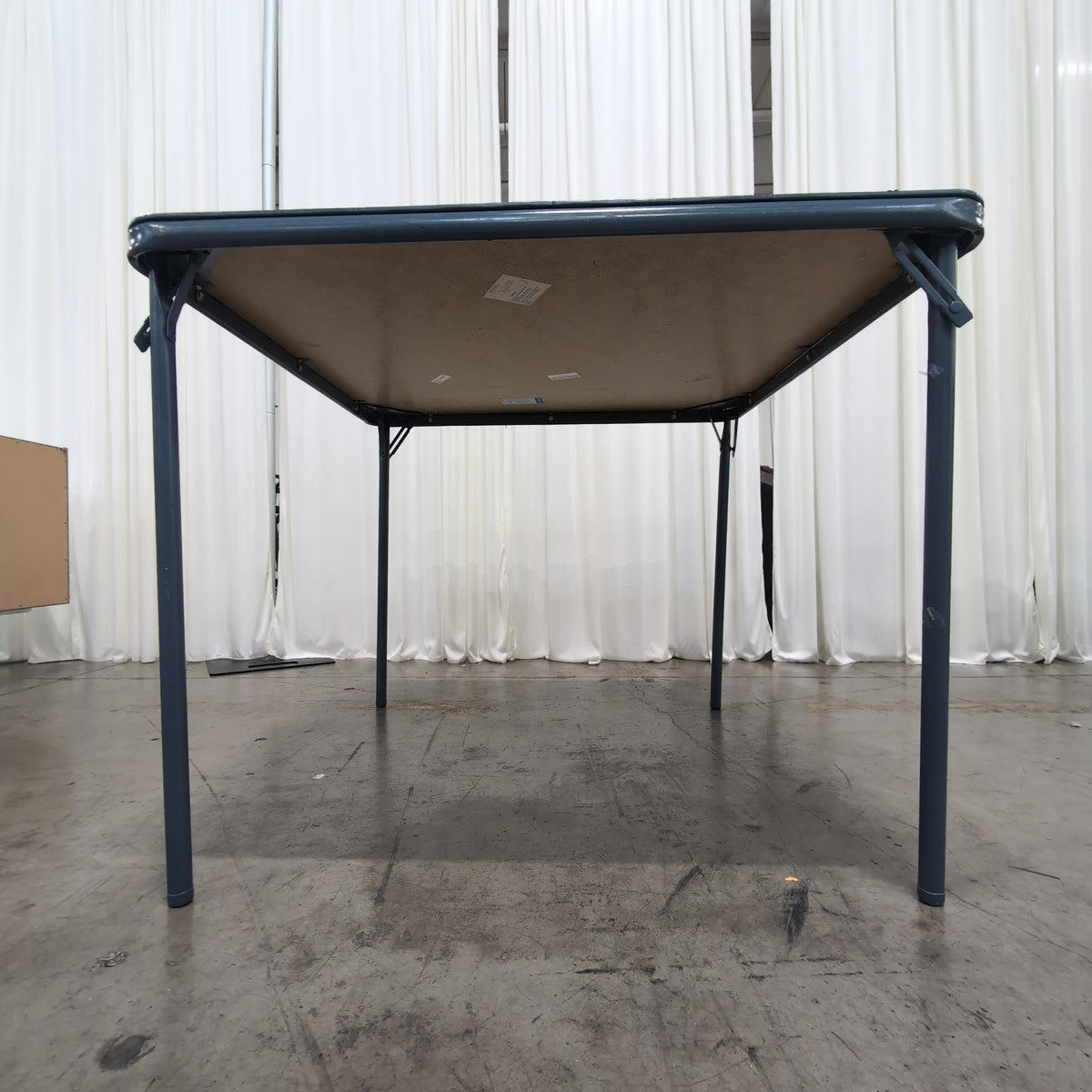 Rectangular Dark Blue Folding Table with Vinyl Top