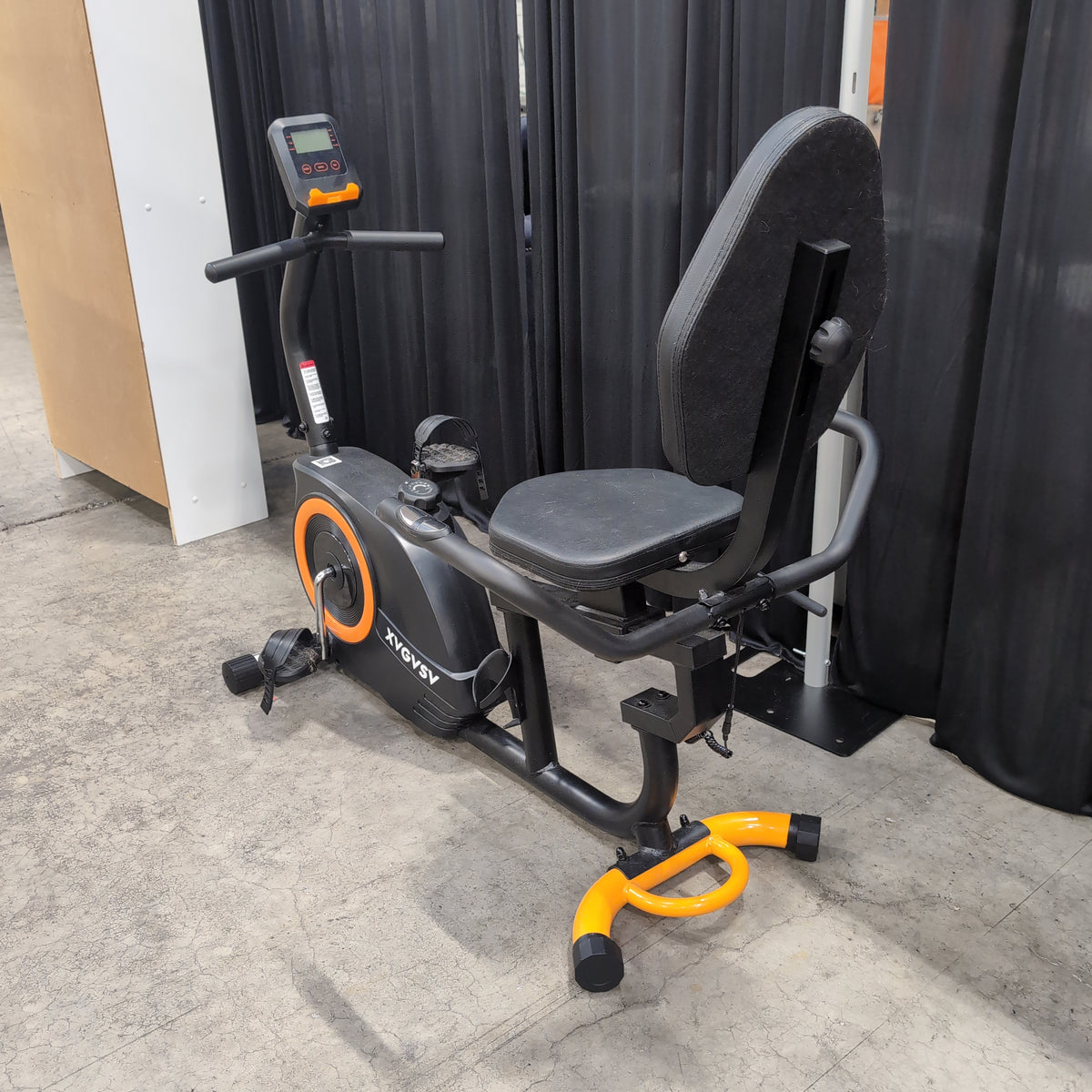 XVGVSV Black Recumbent Exercise Bike with Digital Display
